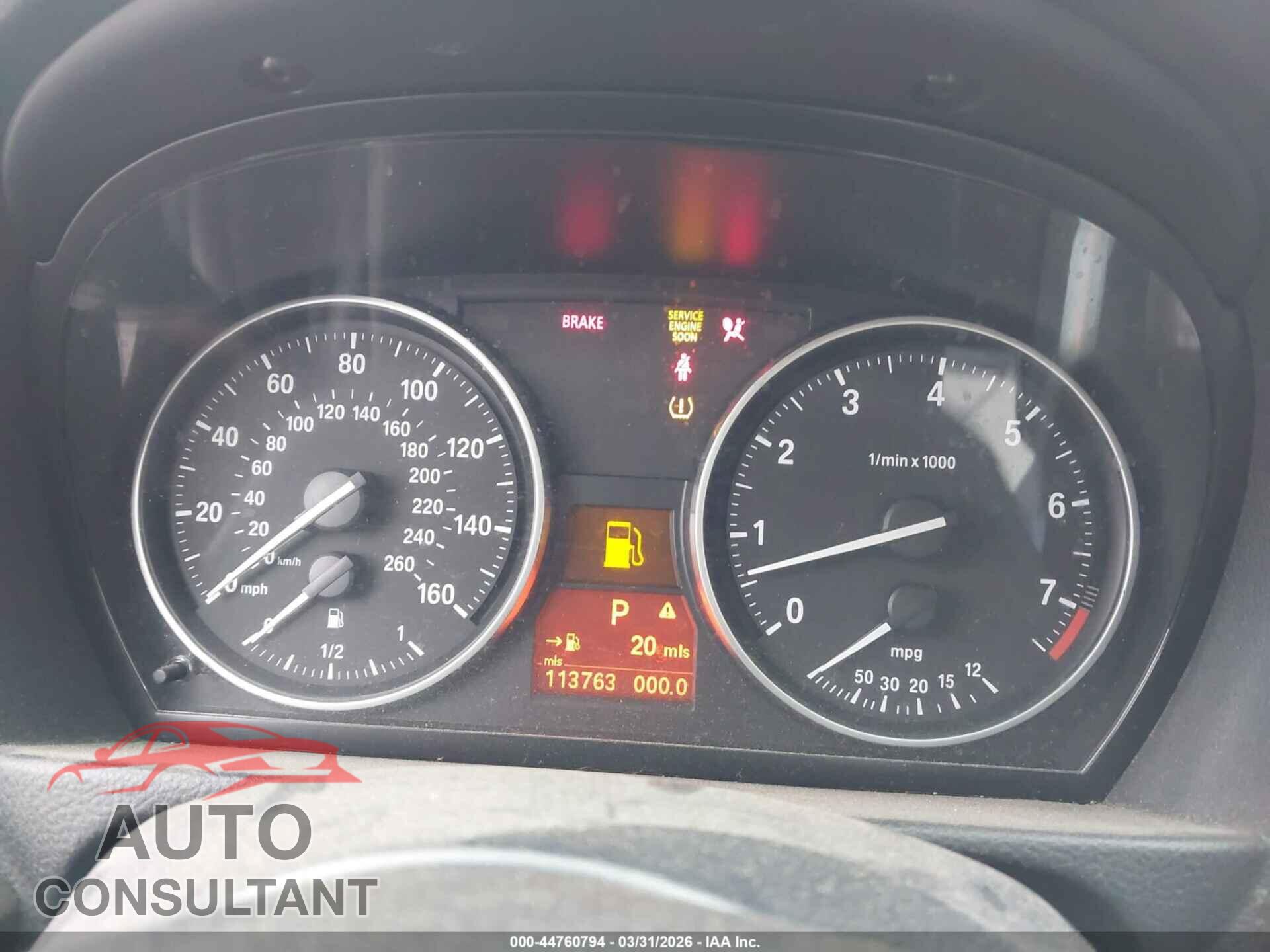 BMW 328I 2010 - WBAPH5C52AA438975