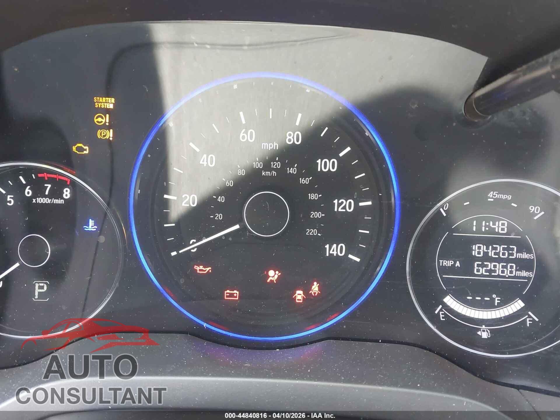 HONDA HR-V 2017 - 3CZRU6H57HM708389