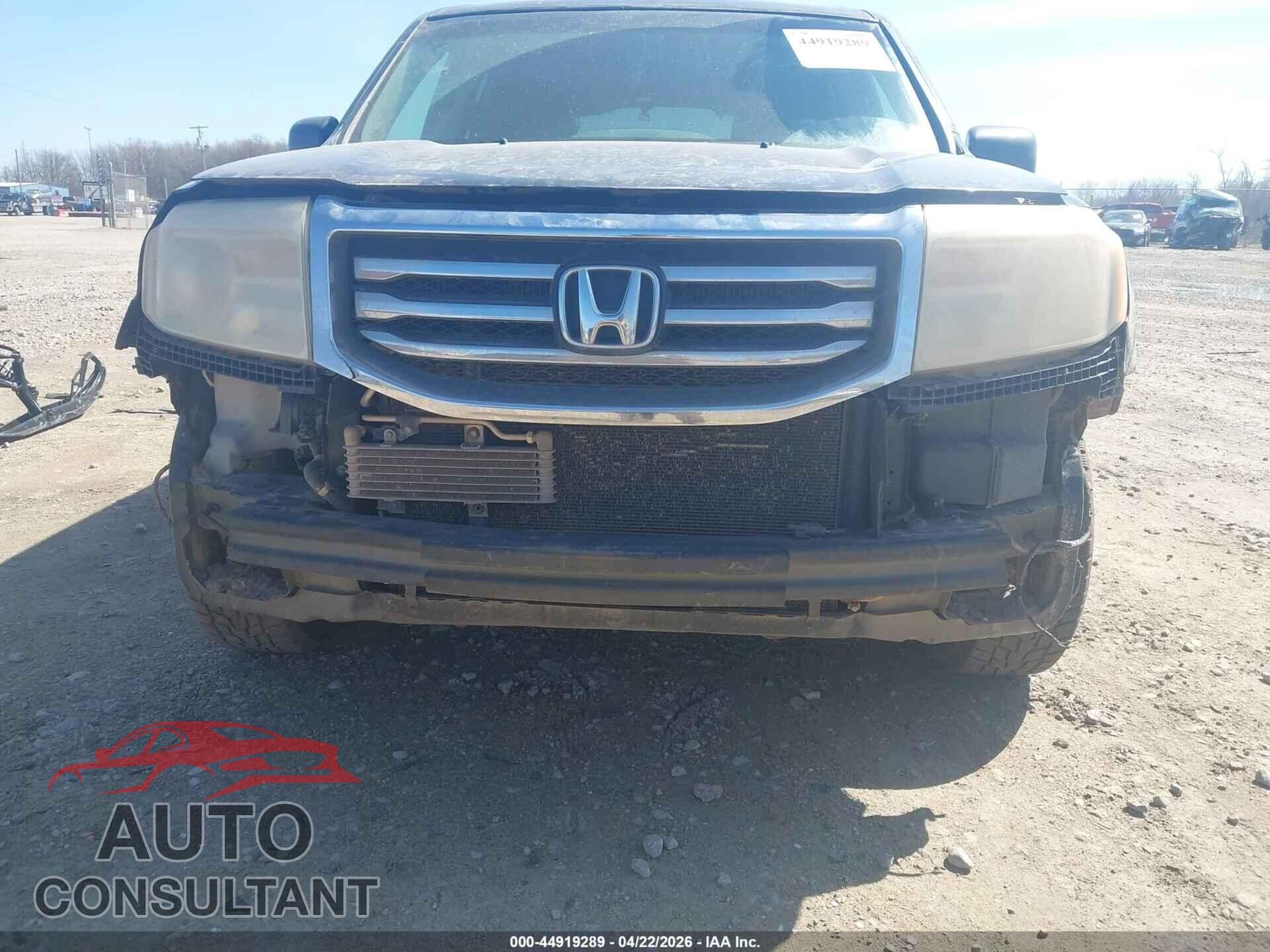 HONDA PILOT 2012 - 5FNYF4H90CB019732