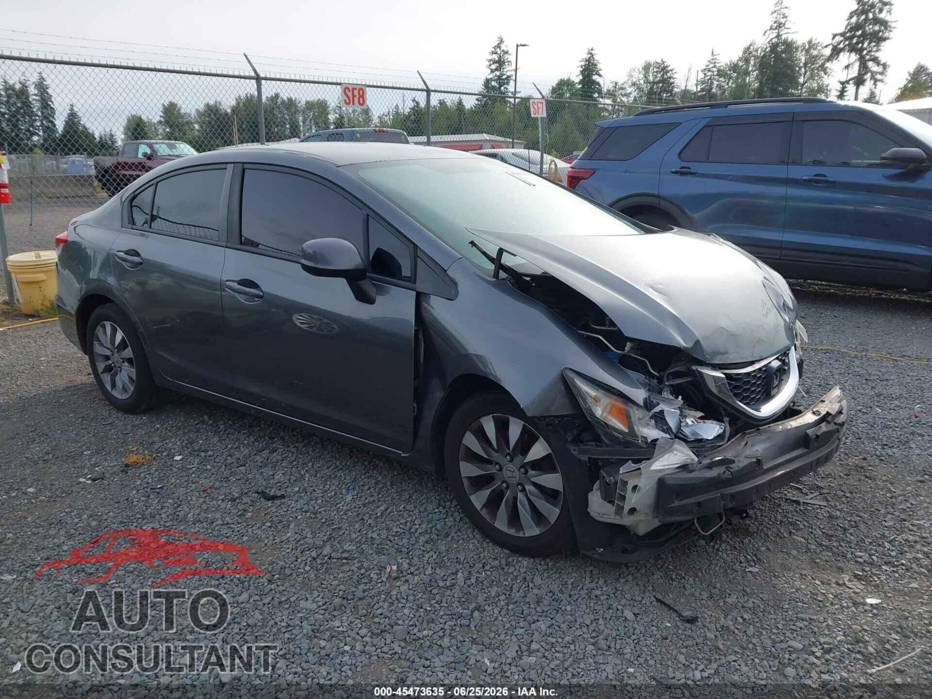 HONDA CIVIC 2013 - 19XFB2F57DE201622