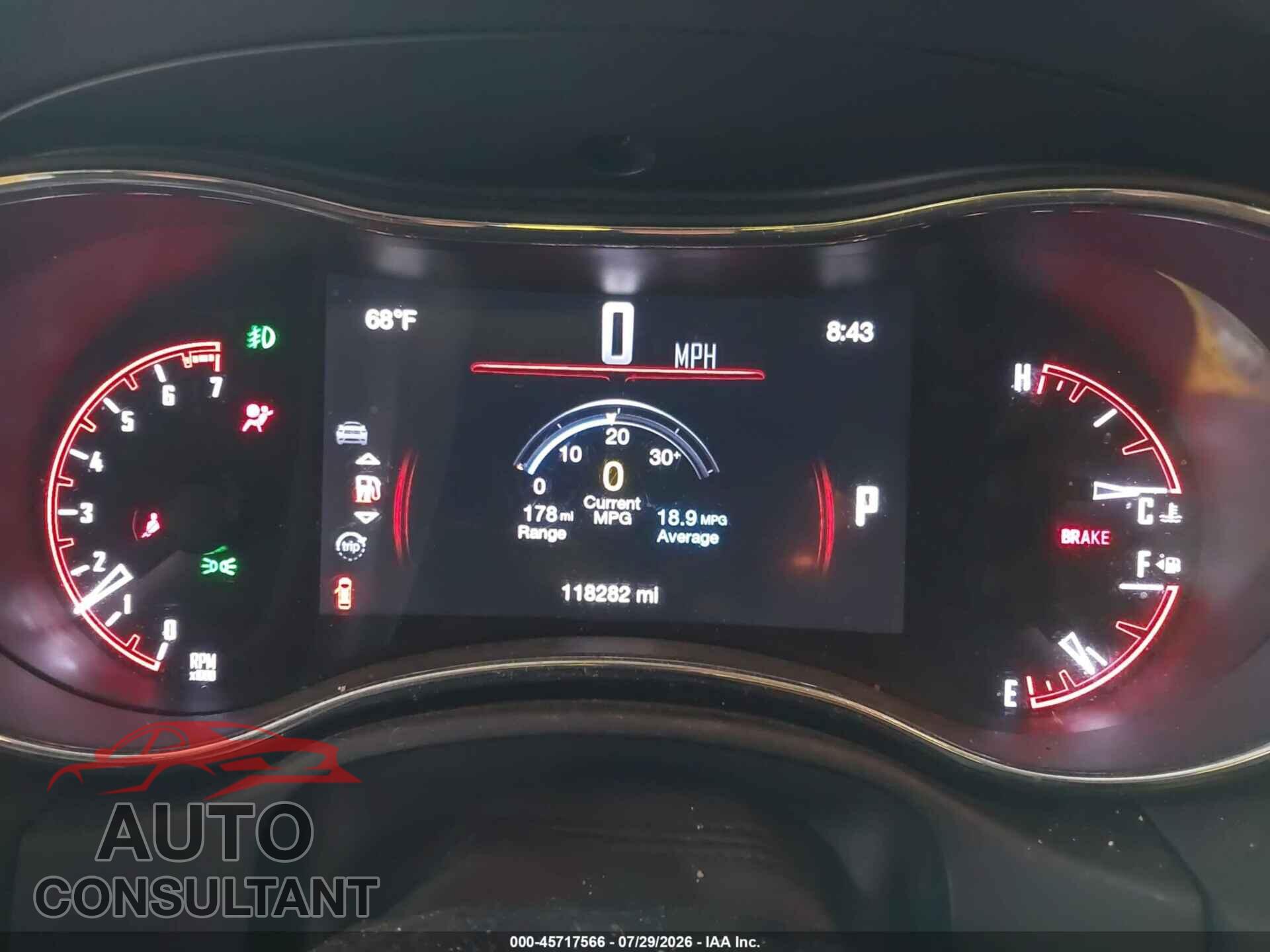 DODGE DURANGO 2017 - 1C4RDJDGXHC820976