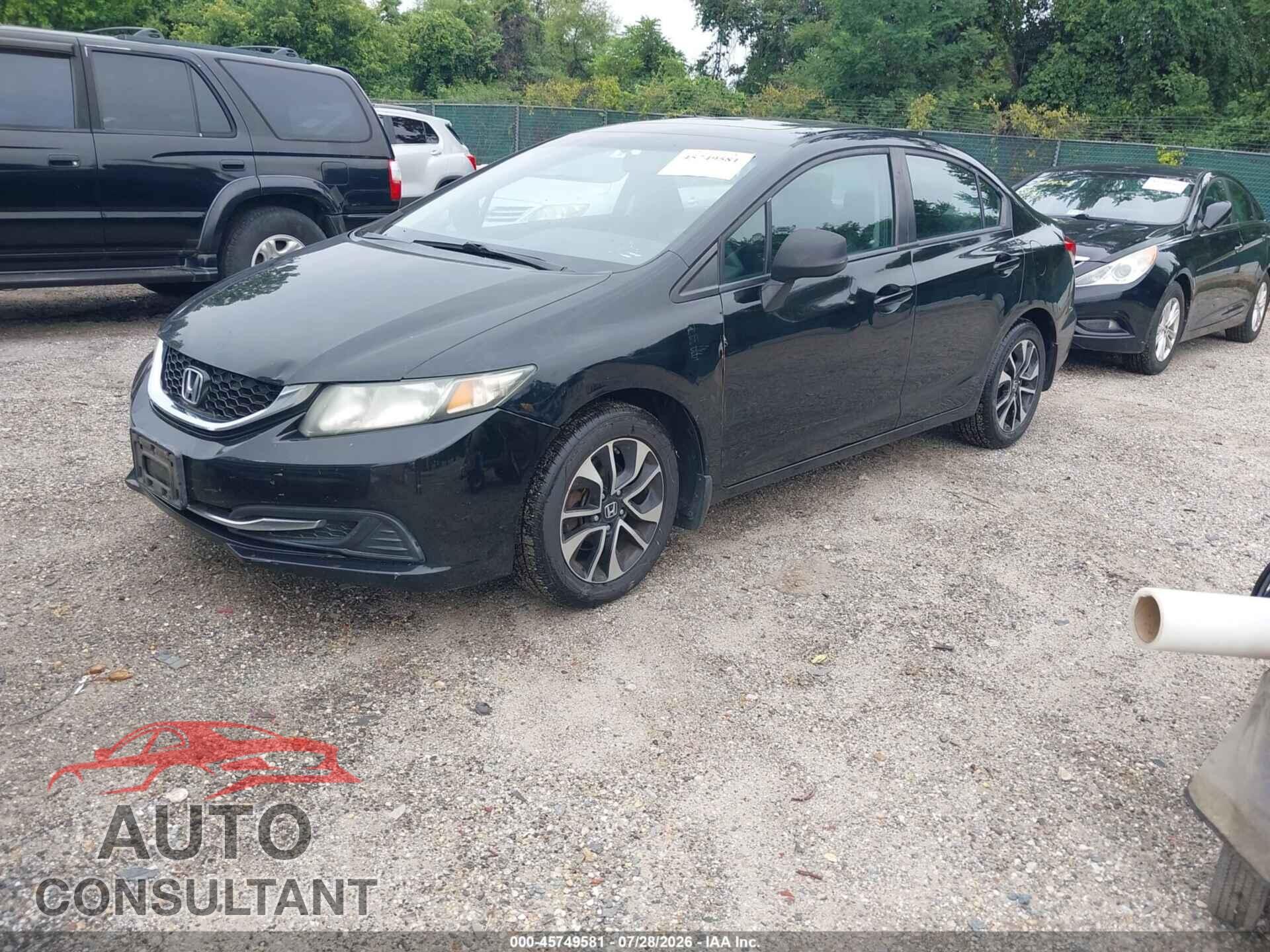 HONDA CIVIC 2013 - 19XFB2F82DE232674