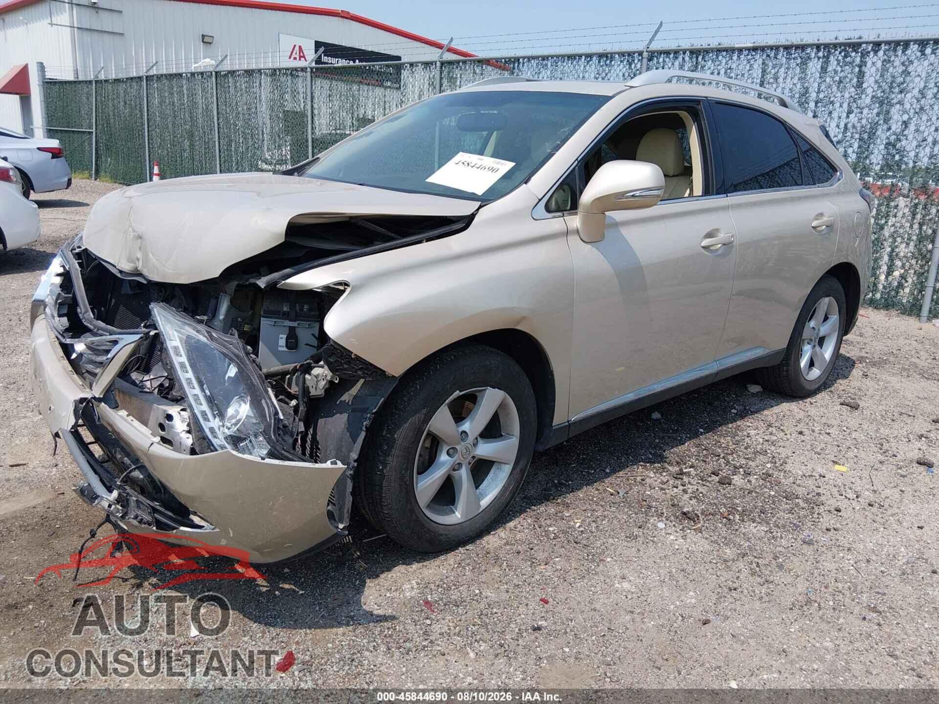 LEXUS RX 350 2013 - 2T2BK1BA1DC160510