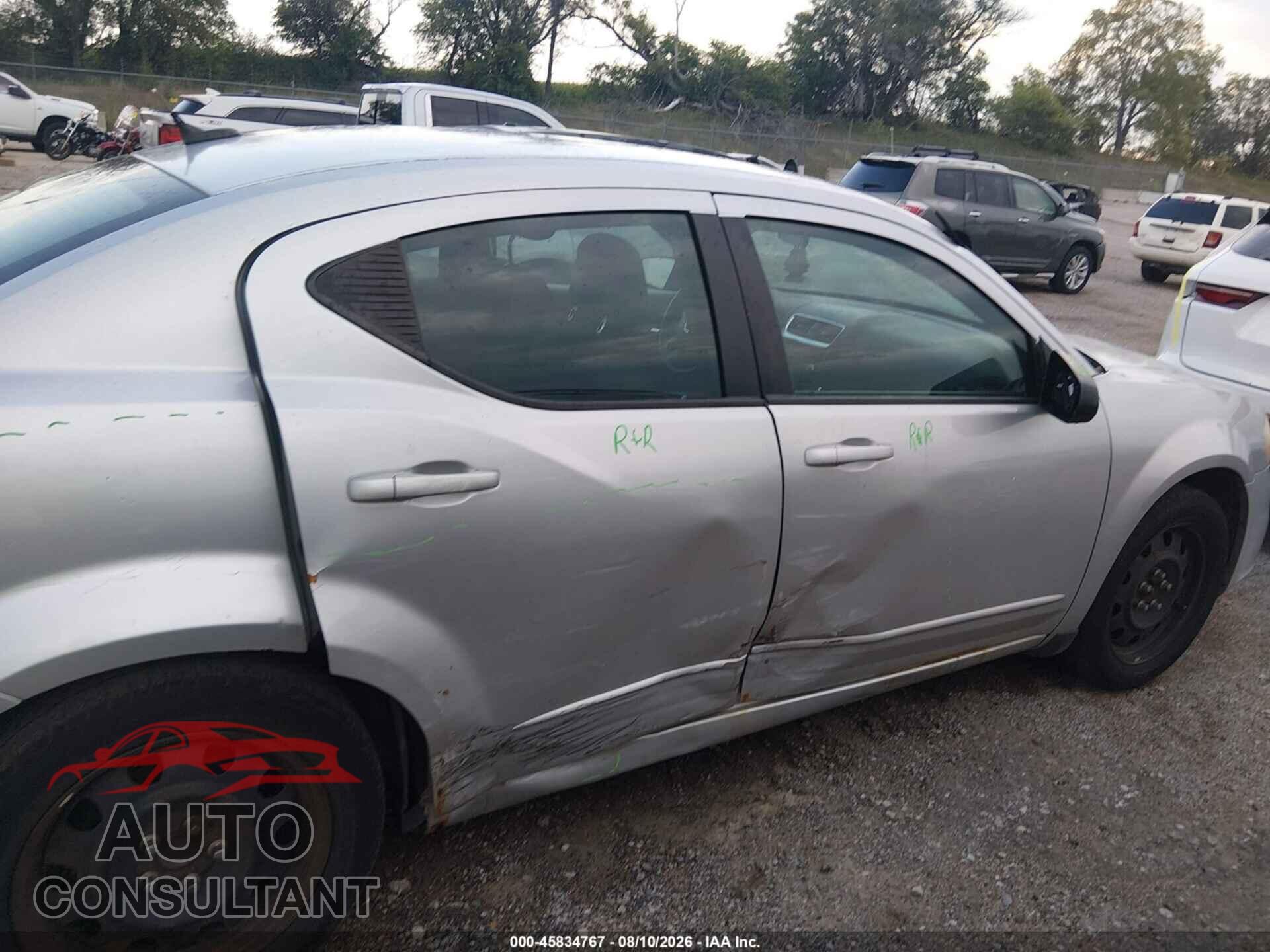 DODGE AVENGER 2012 - 1C3CDZAB6CN324006