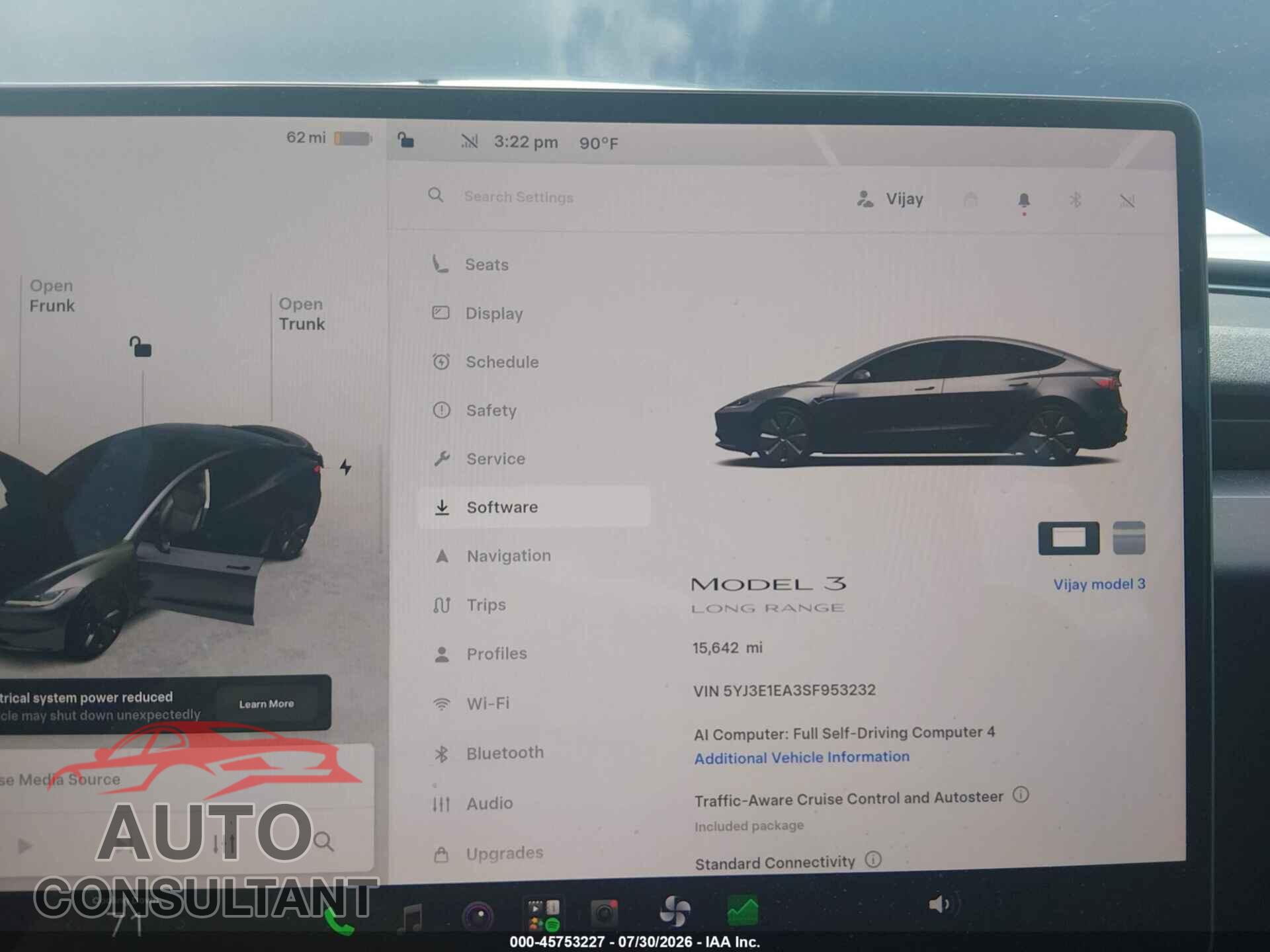 TESLA MODEL 3 2025 - 5YJ3E1EA3SF953232
