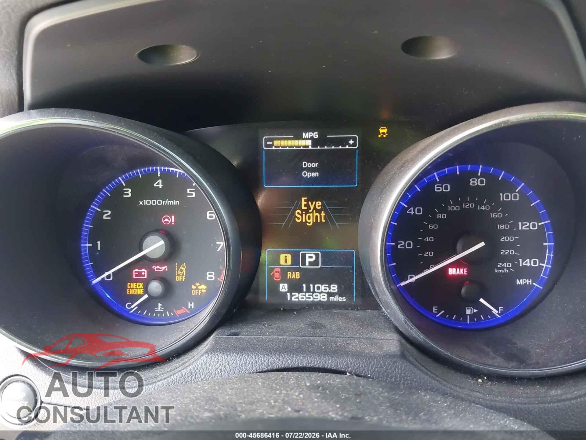 SUBARU OUTBACK 2017 - 4S4BSANC5H3365128