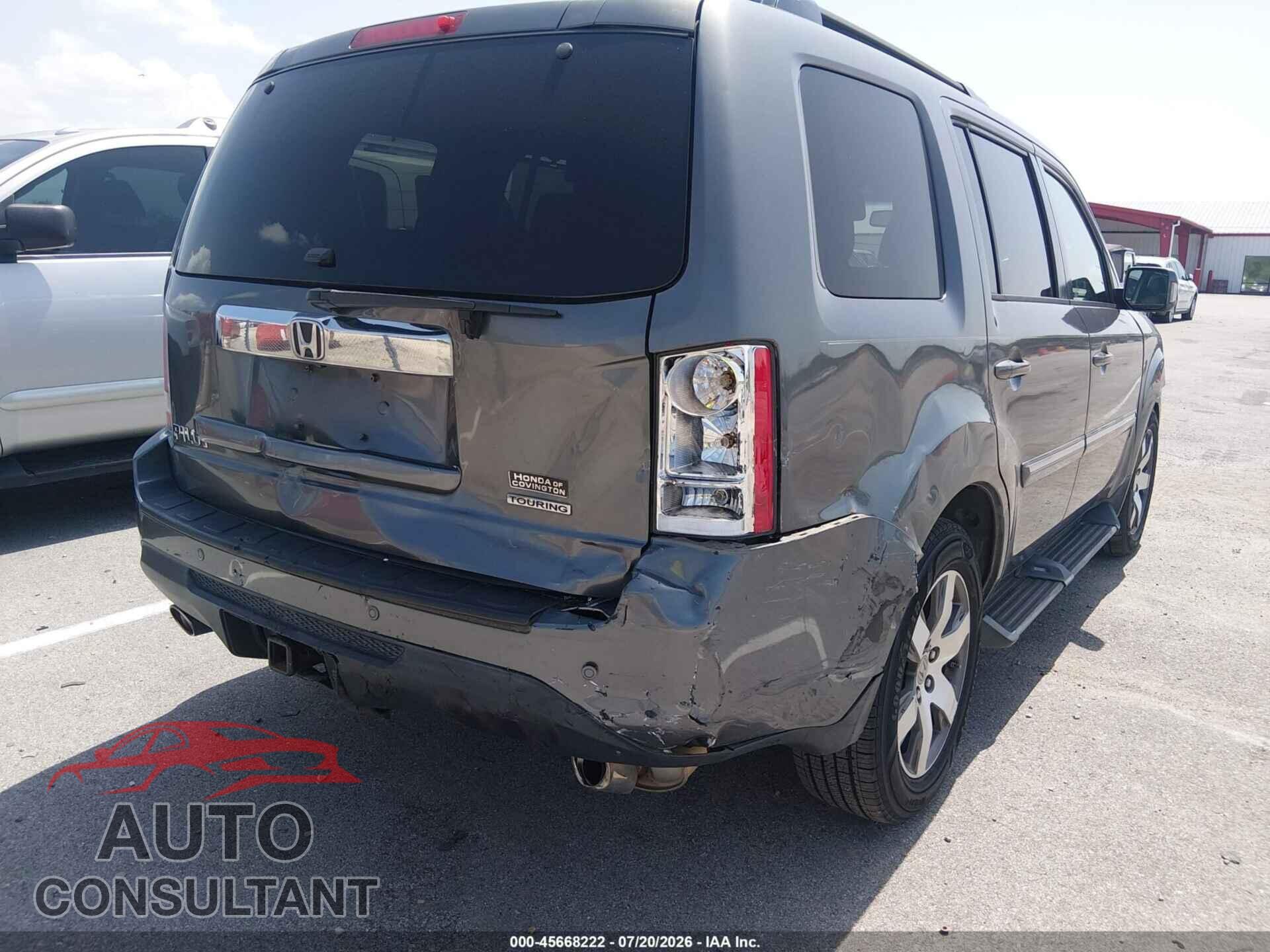 HONDA PILOT 2012 - 5FNYF3H96CB043530