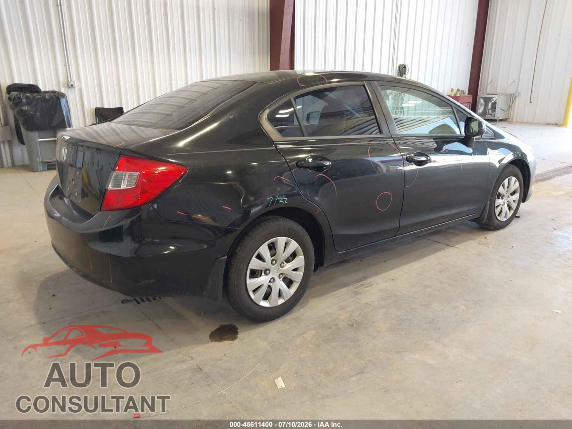 HONDA CIVIC 2012 - 19XFB2F55CE321305