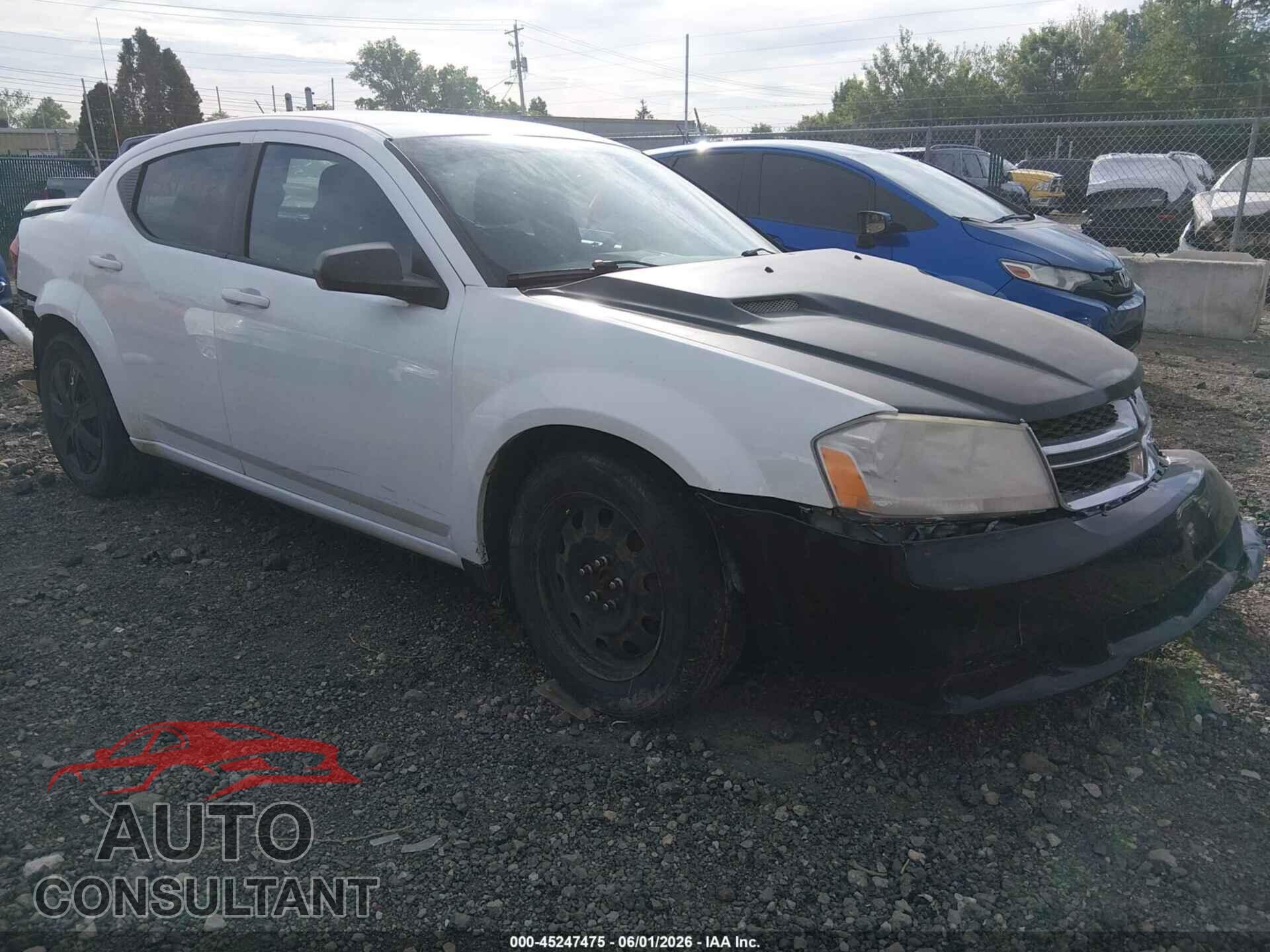 DODGE AVENGER 2012 - 1C3CDZAB5CN110480