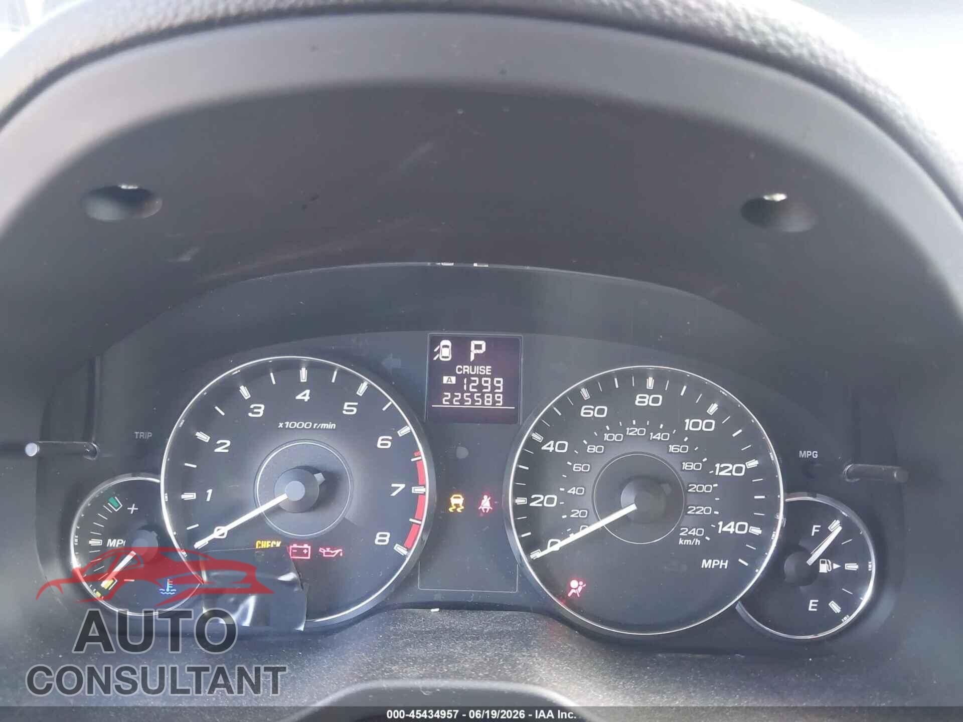 SUBARU OUTBACK 2012 - 4S4BRBJC2C3290467