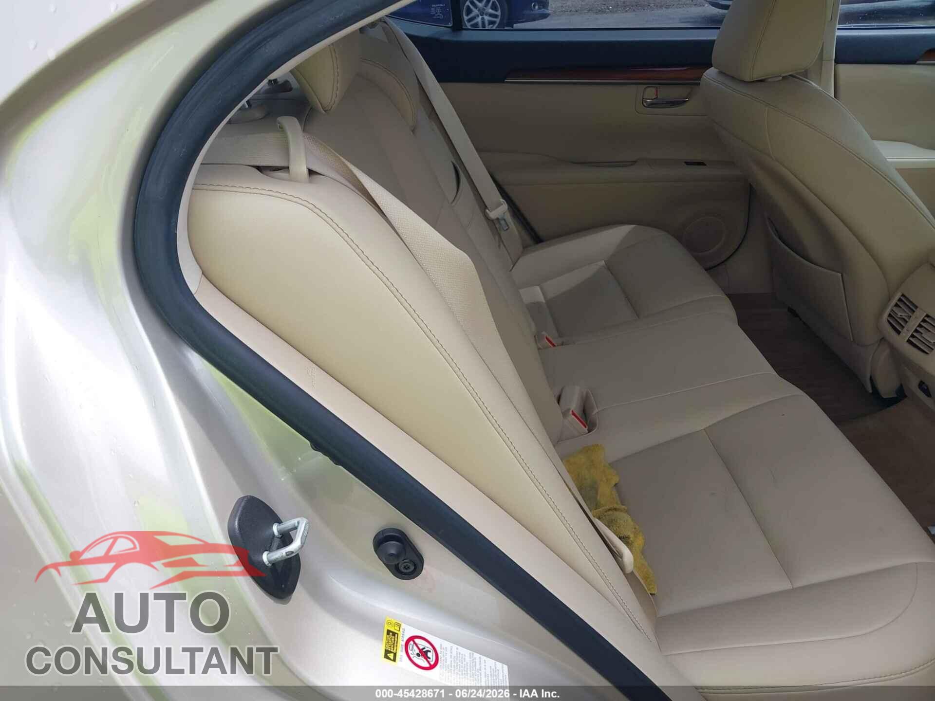 LEXUS ES 300H 2013 - JTHBW1GG6D2017667