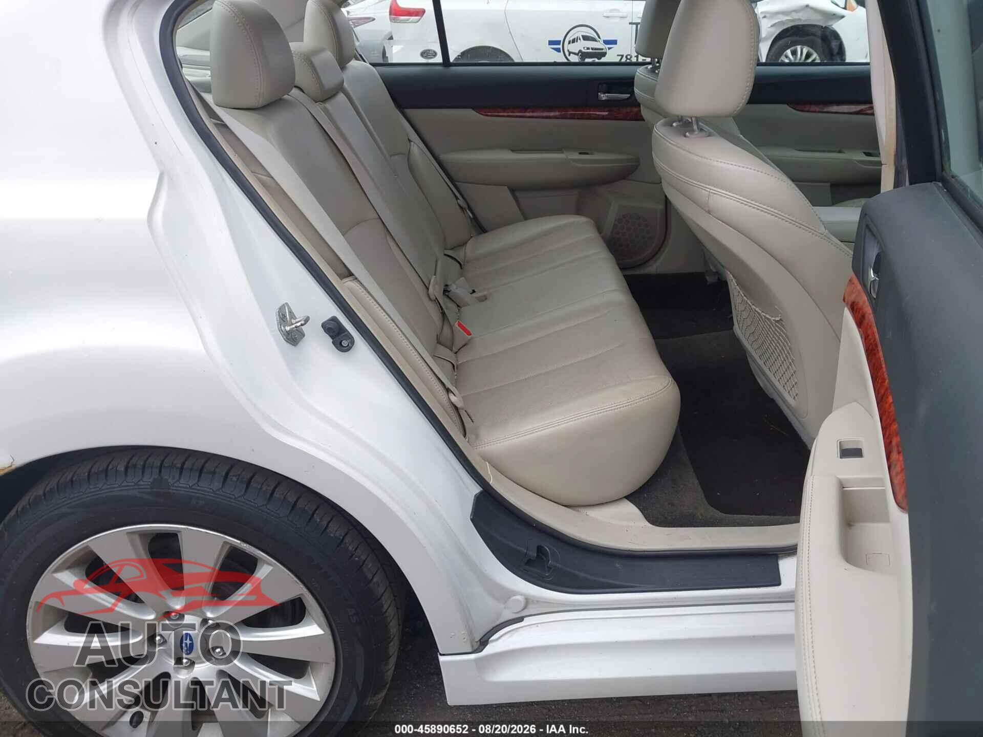 SUBARU LEGACY 2012 - 4S3BMDL62C2021929
