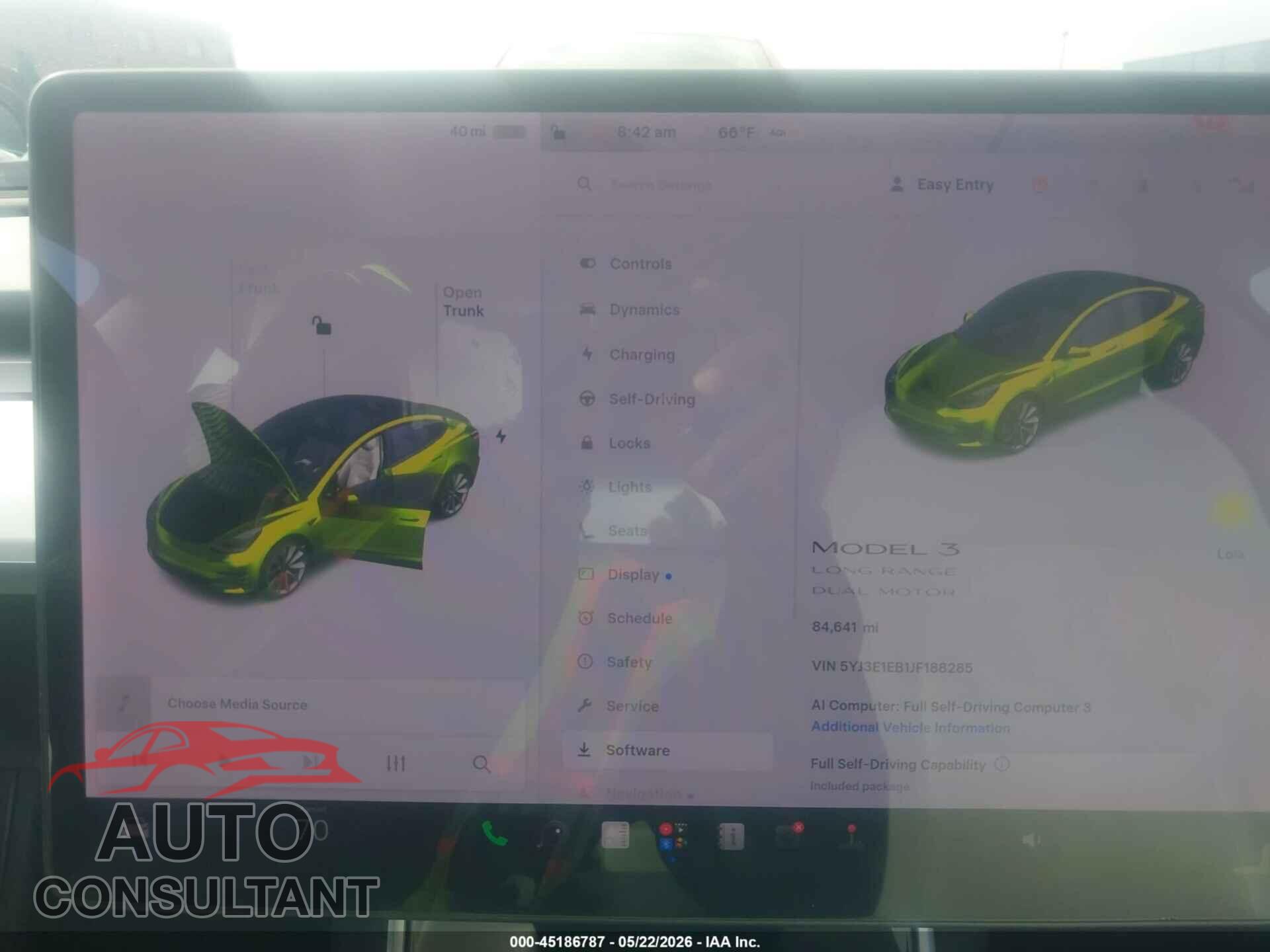 TESLA MODEL 3 2018 - 5YJ3E1EB1JF188285