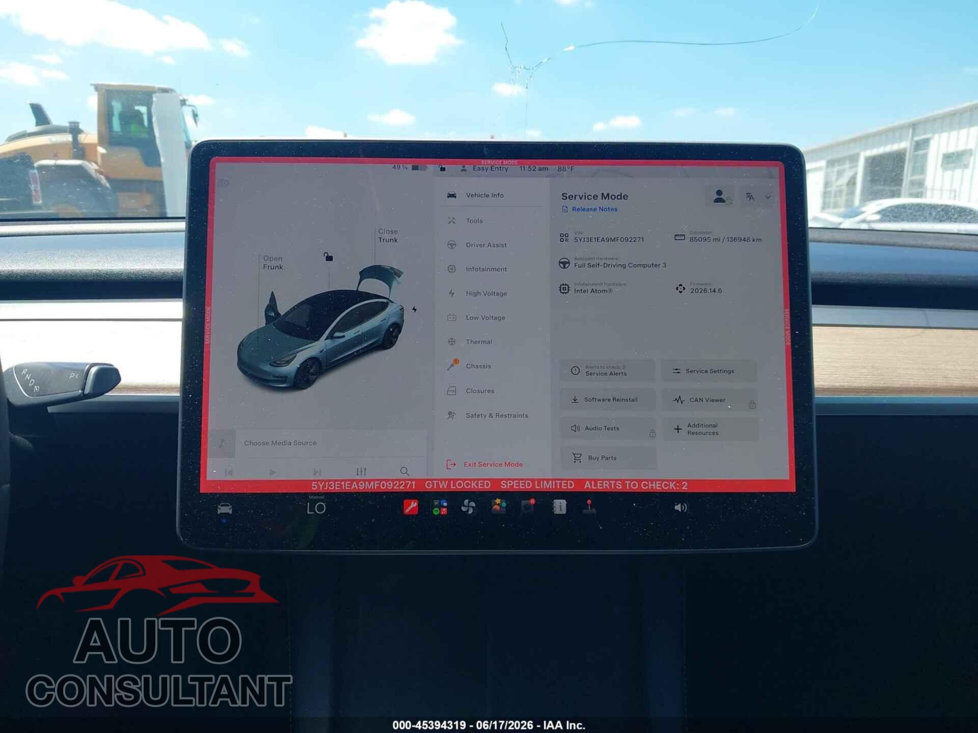 TESLA MODEL 3 2021 - 5YJ3E1EA9MF092271
