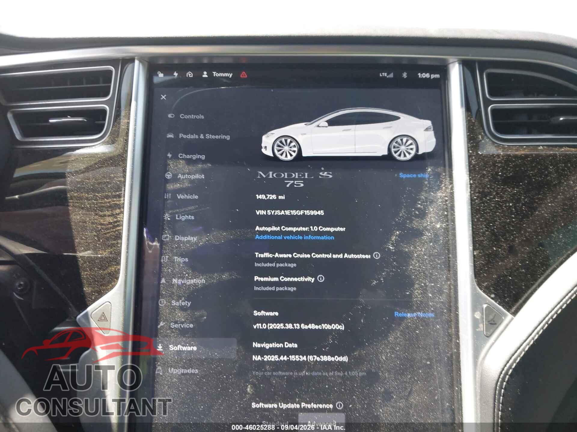 TESLA MODEL S 2016 - 5YJSA1E15GF159945