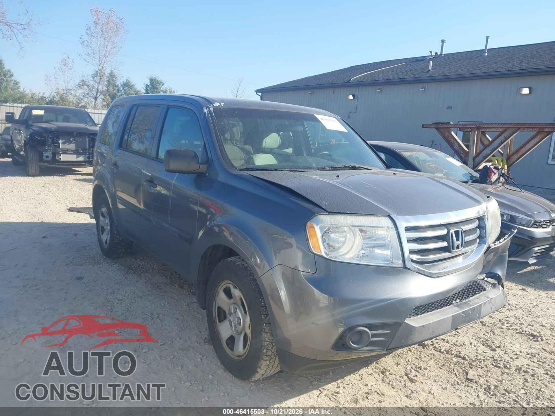 HONDA PILOT 2013 - 5FNYF4H22DB073036