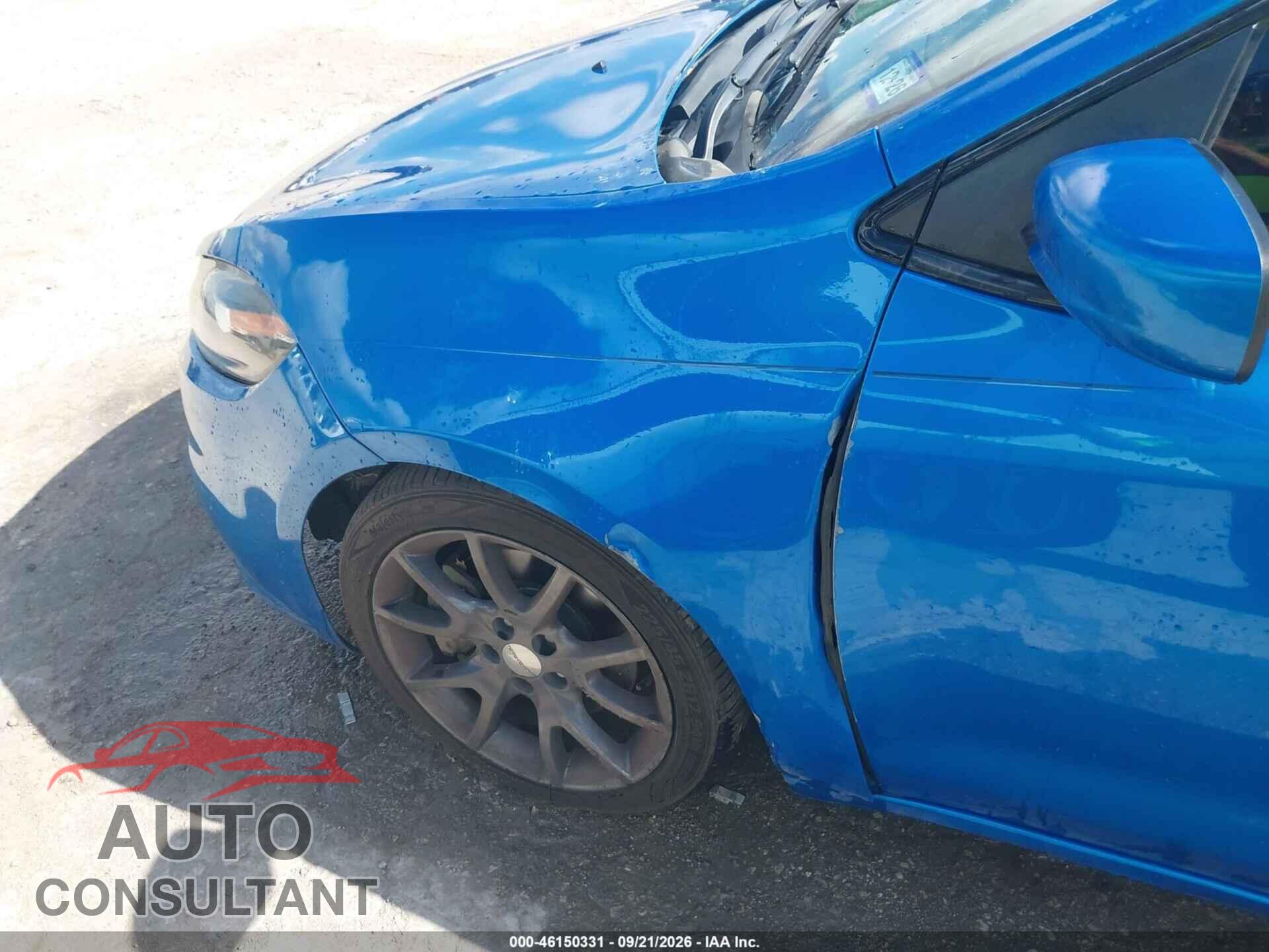 DODGE DART 2016 - 1C3CDFAA5GD607255
