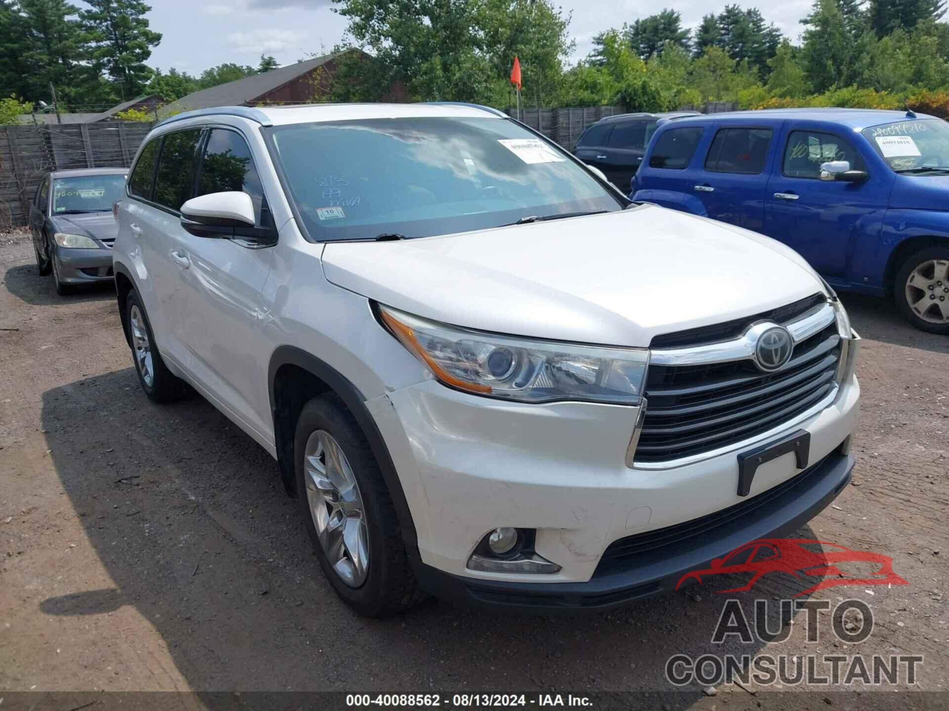 TOYOTA HIGHLANDER 2016 - 5TDDKRFH0GS334968