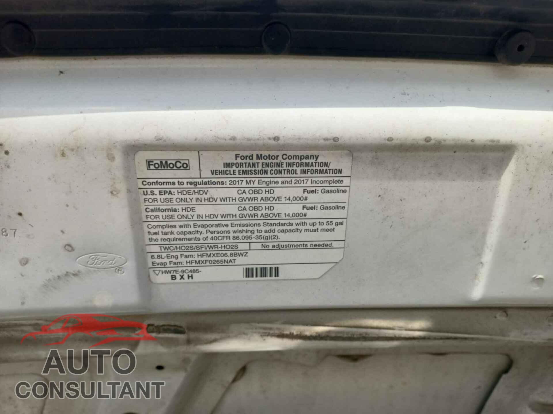 FORD ECONOLINE 2017 - 1FDXE4FS6HDC62167