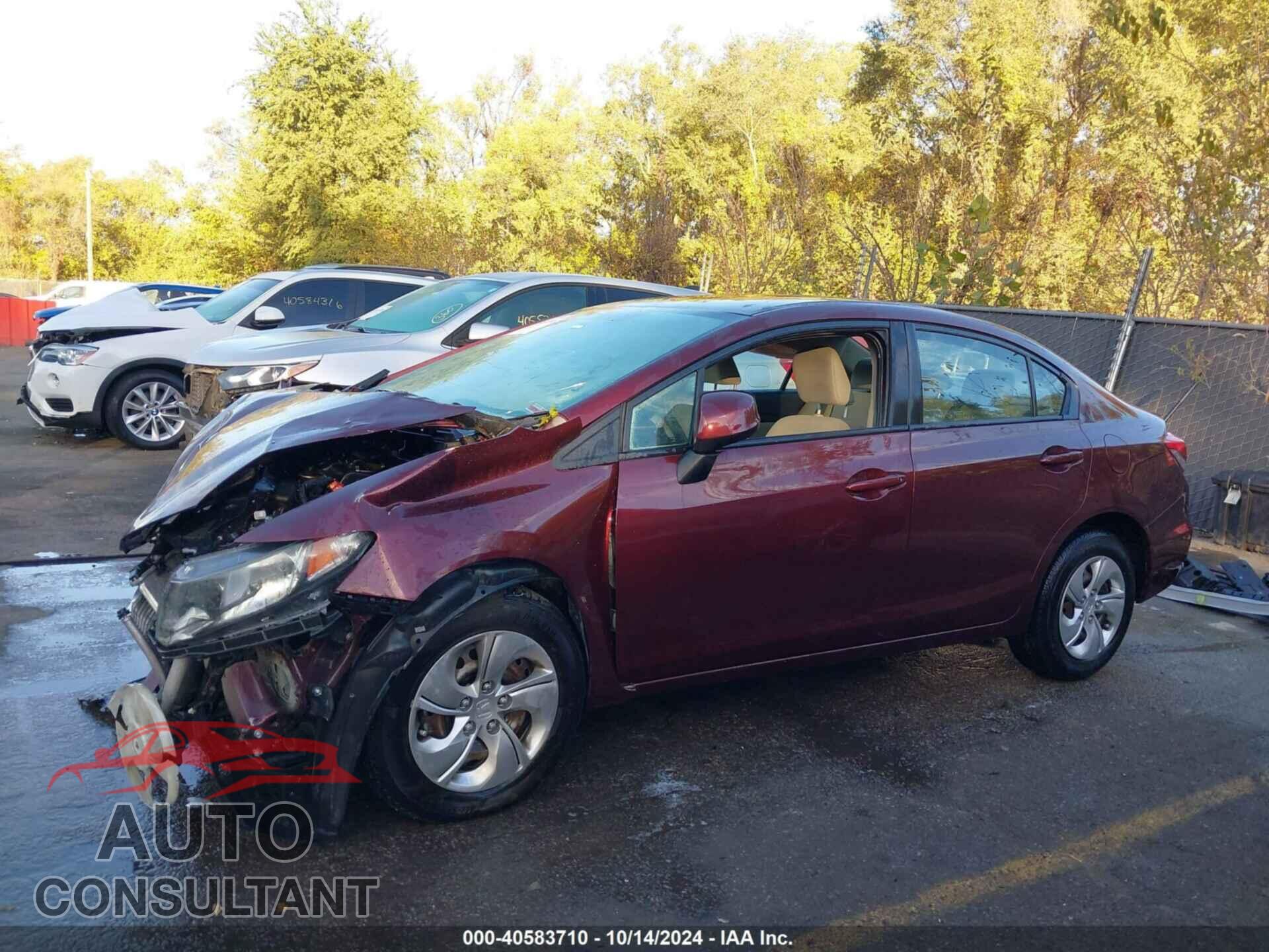 HONDA CIVIC 2013 - 19XFB2F58DE062813