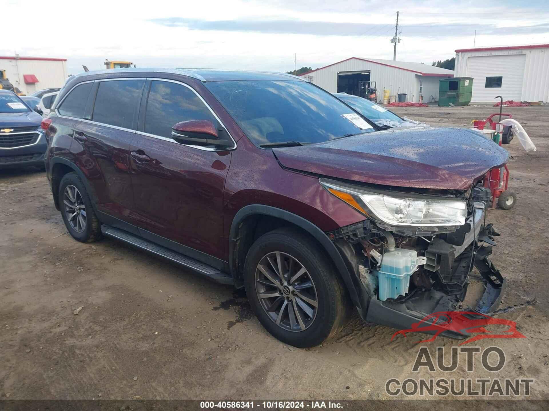 TOYOTA HIGHLANDER 2019 - 5TDJZRFHXKS955495