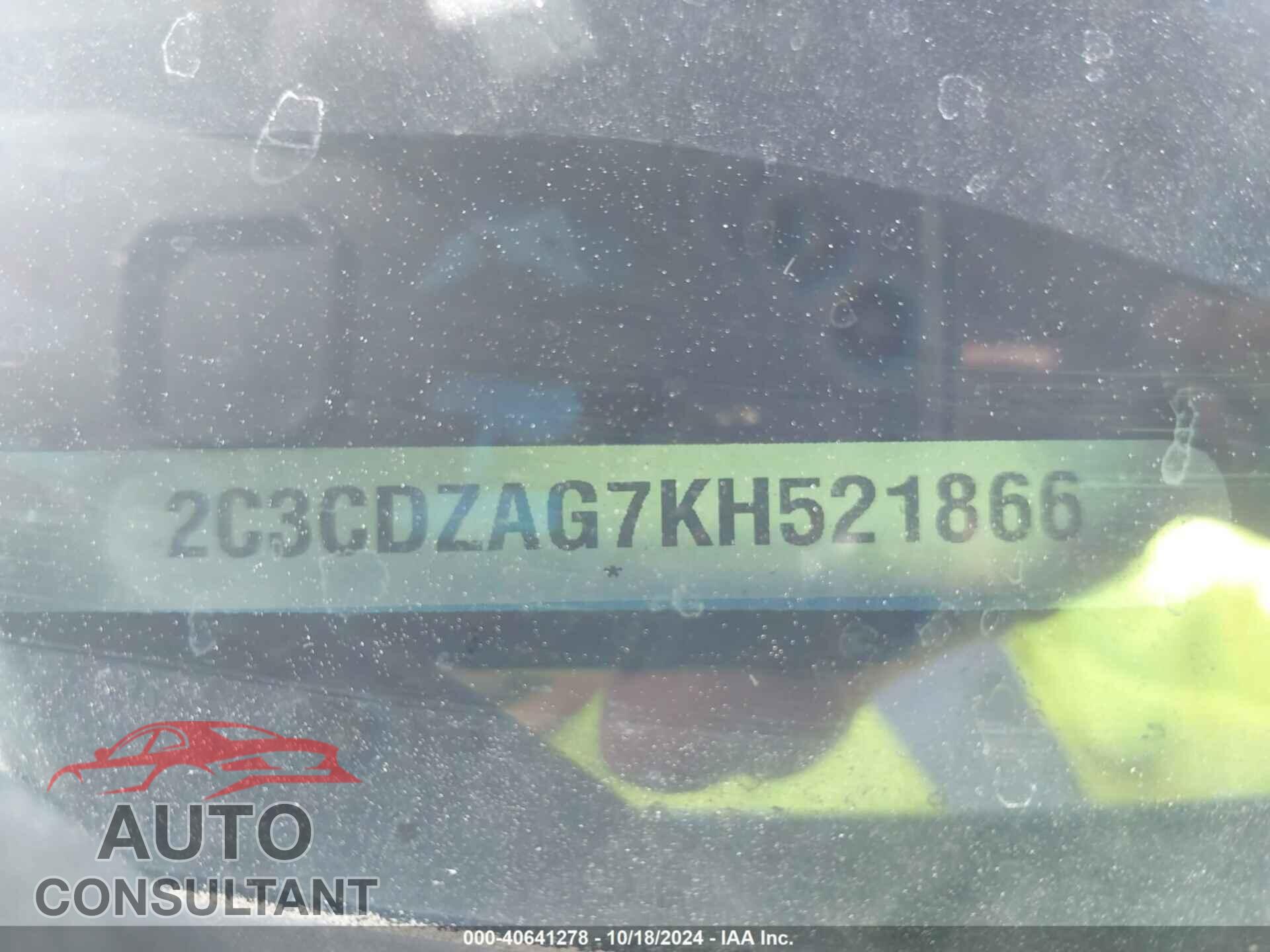 DODGE CHALLENGER 2019 - 2C3CDZAG7KH521866