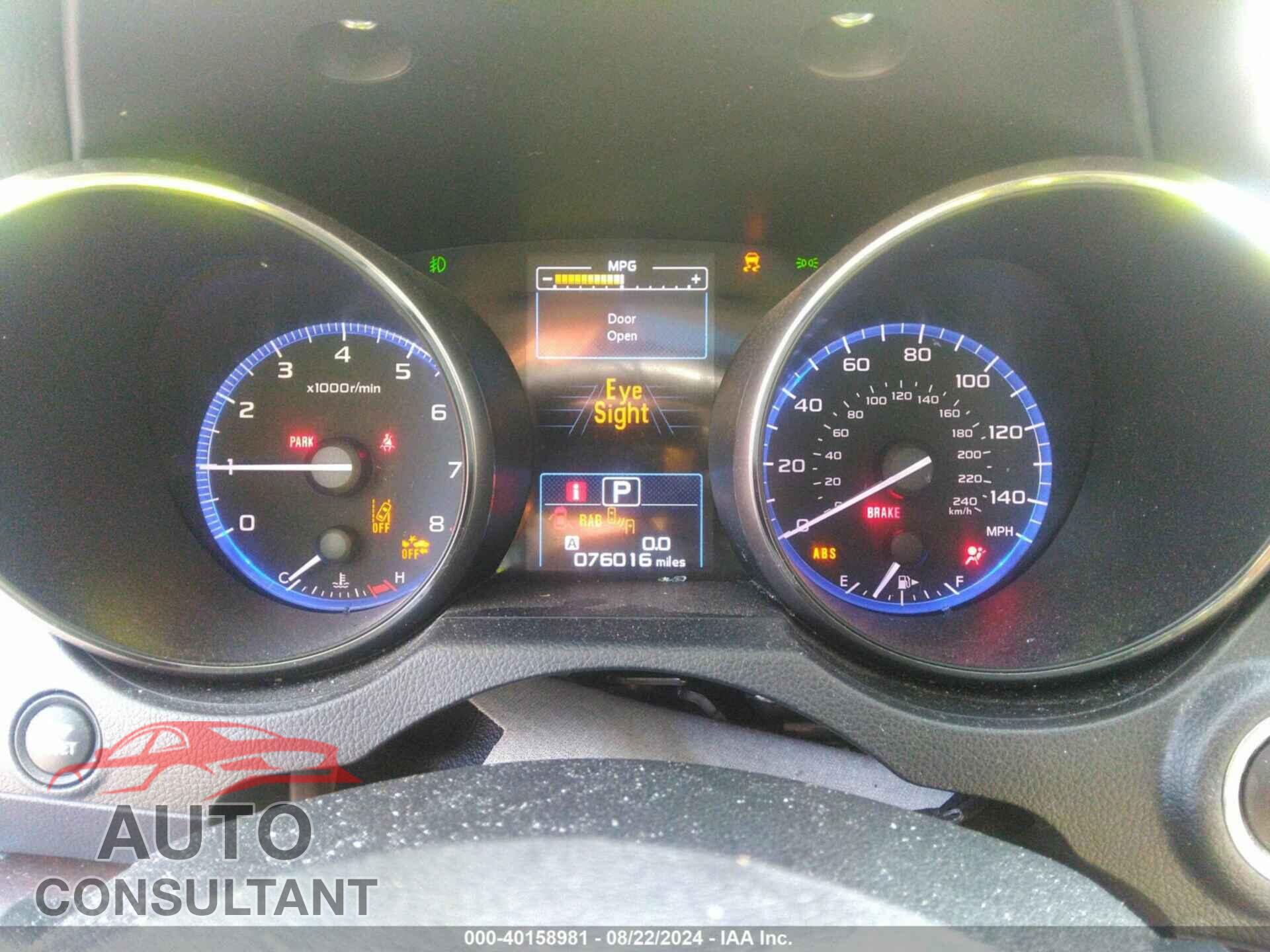 SUBARU OUTBACK 2018 - 4S4BSANC4J3208017