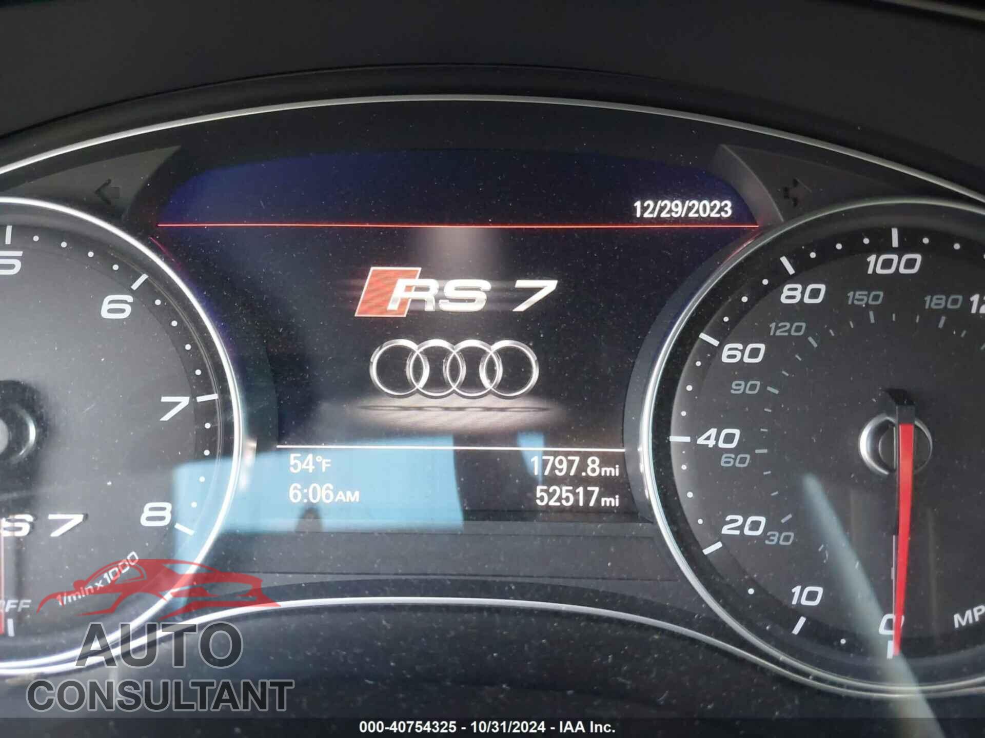 AUDI RS 7 2016 - WUAW2AFC8GN902634