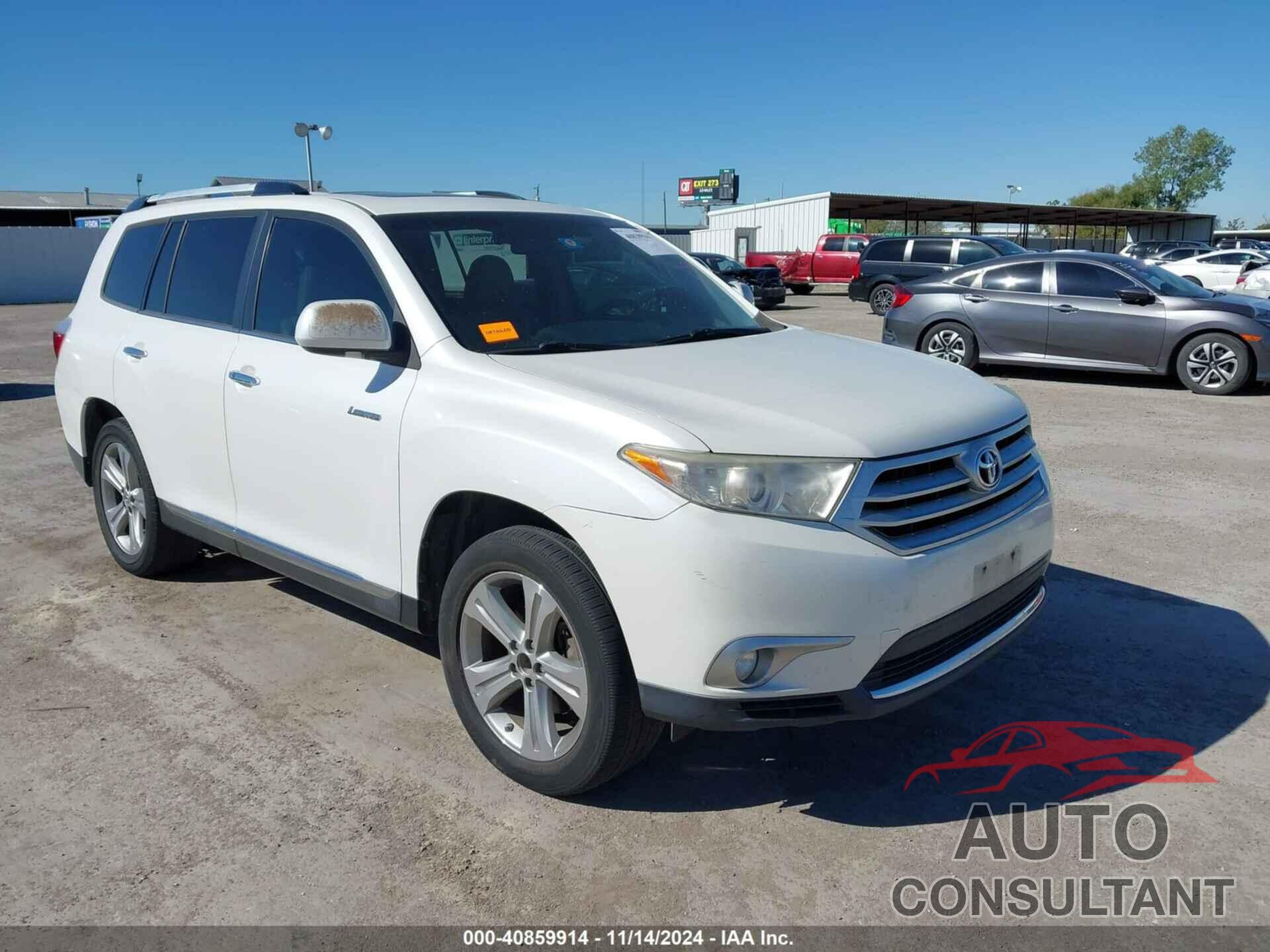 TOYOTA HIGHLANDER 2012 - 5TDYK3EH2CS067181