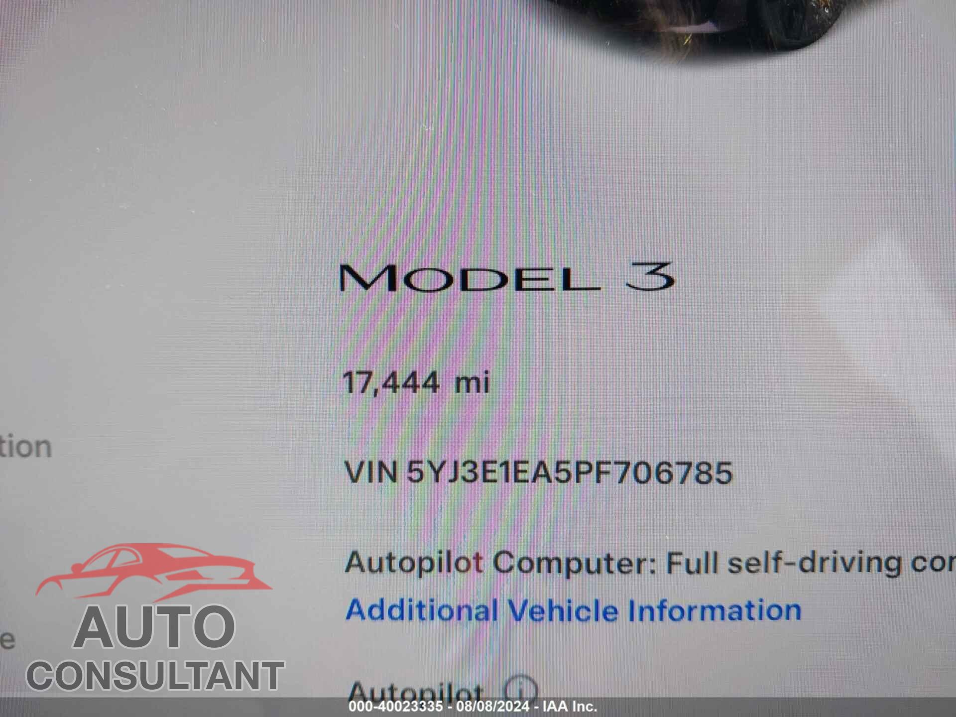 TESLA MODEL 3 2023 - 5YJ3E1EA5PF706785
