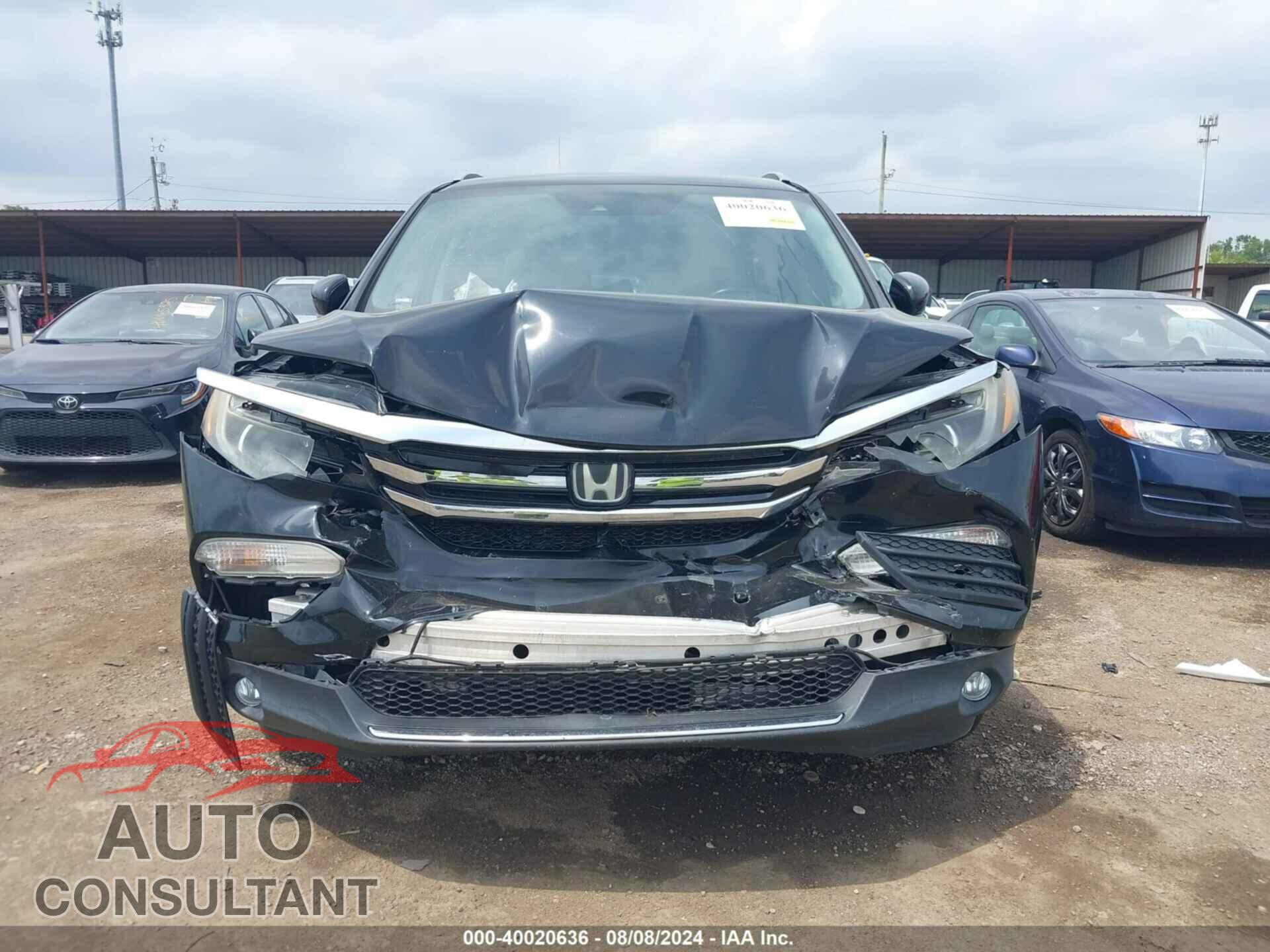 HONDA PILOT 2016 - 5FNYF6H96GB089527