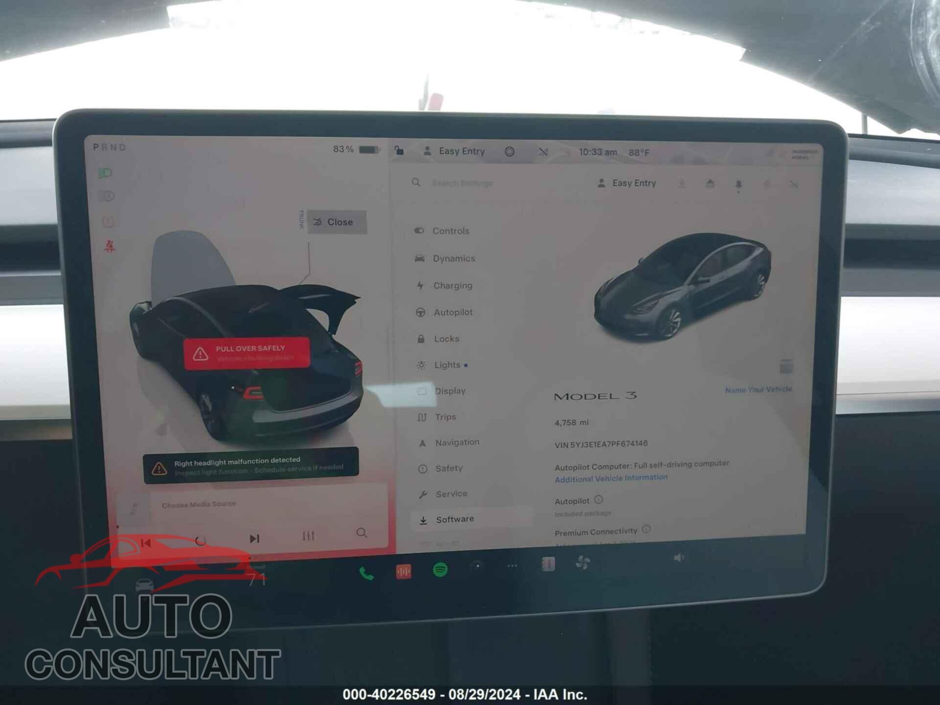 TESLA MODEL 3 2023 - 5YJ3E1EA7PF674146