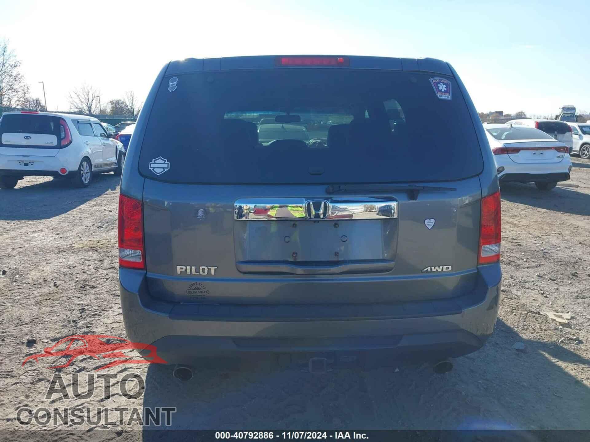 HONDA PILOT 2012 - 5FNYF4H52CB019938