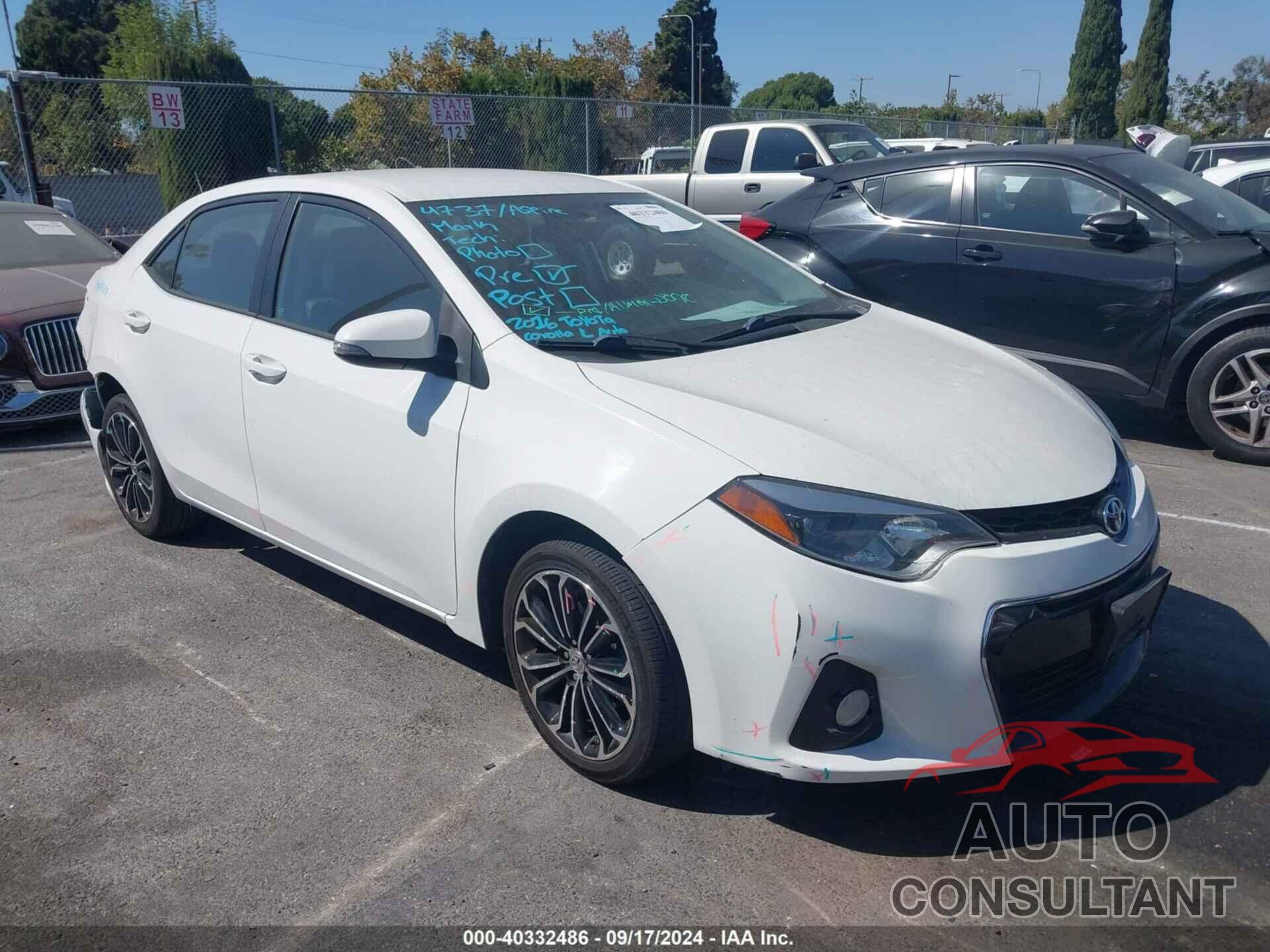 TOYOTA COROLLA 2016 - 5YFBURHE9GP547138