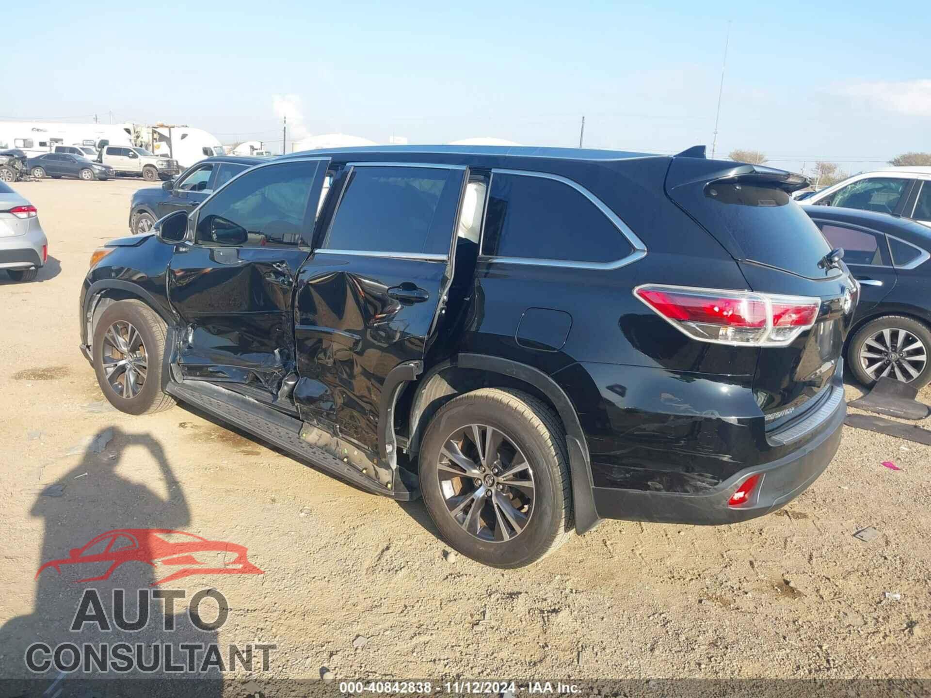 TOYOTA HIGHLANDER 2016 - 5TDKKRFH8GS186897