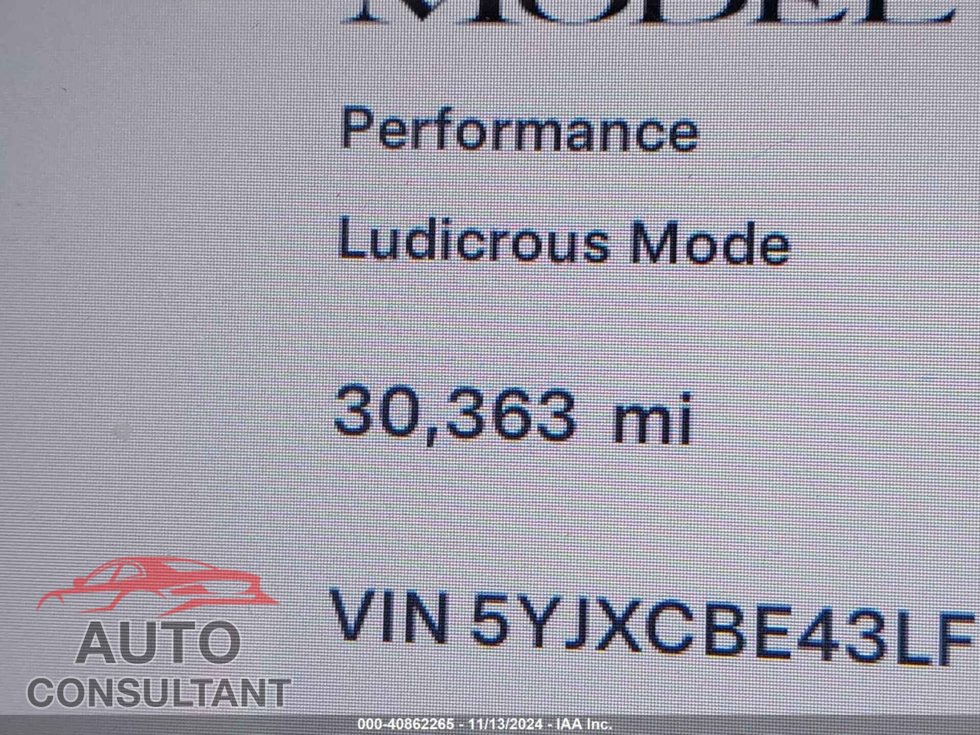TESLA MODEL X 2020 - 5YJXCBE43LF216850