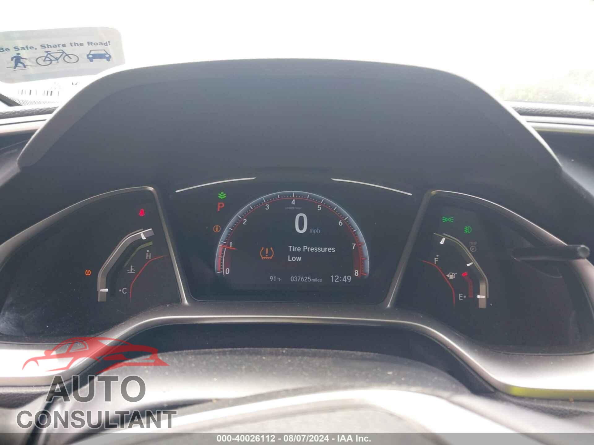 HONDA CIVIC 2019 - 2HGFC2F82KH603378