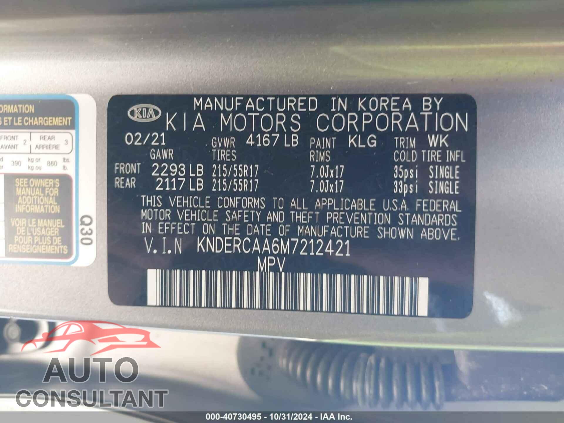 KIA SELTOS 2021 - KNDERCAA6M7212421
