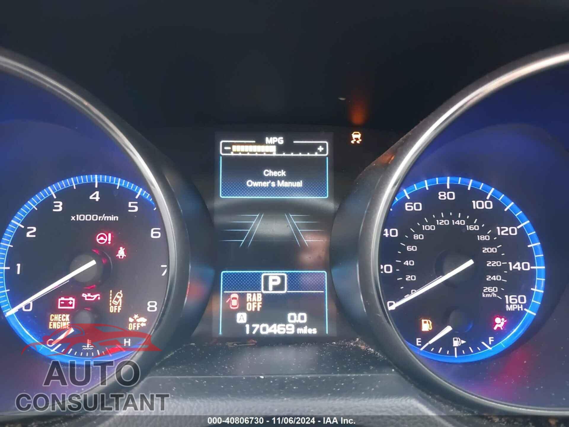 SUBARU OUTBACK 2017 - 4S4BSENC8H3307571