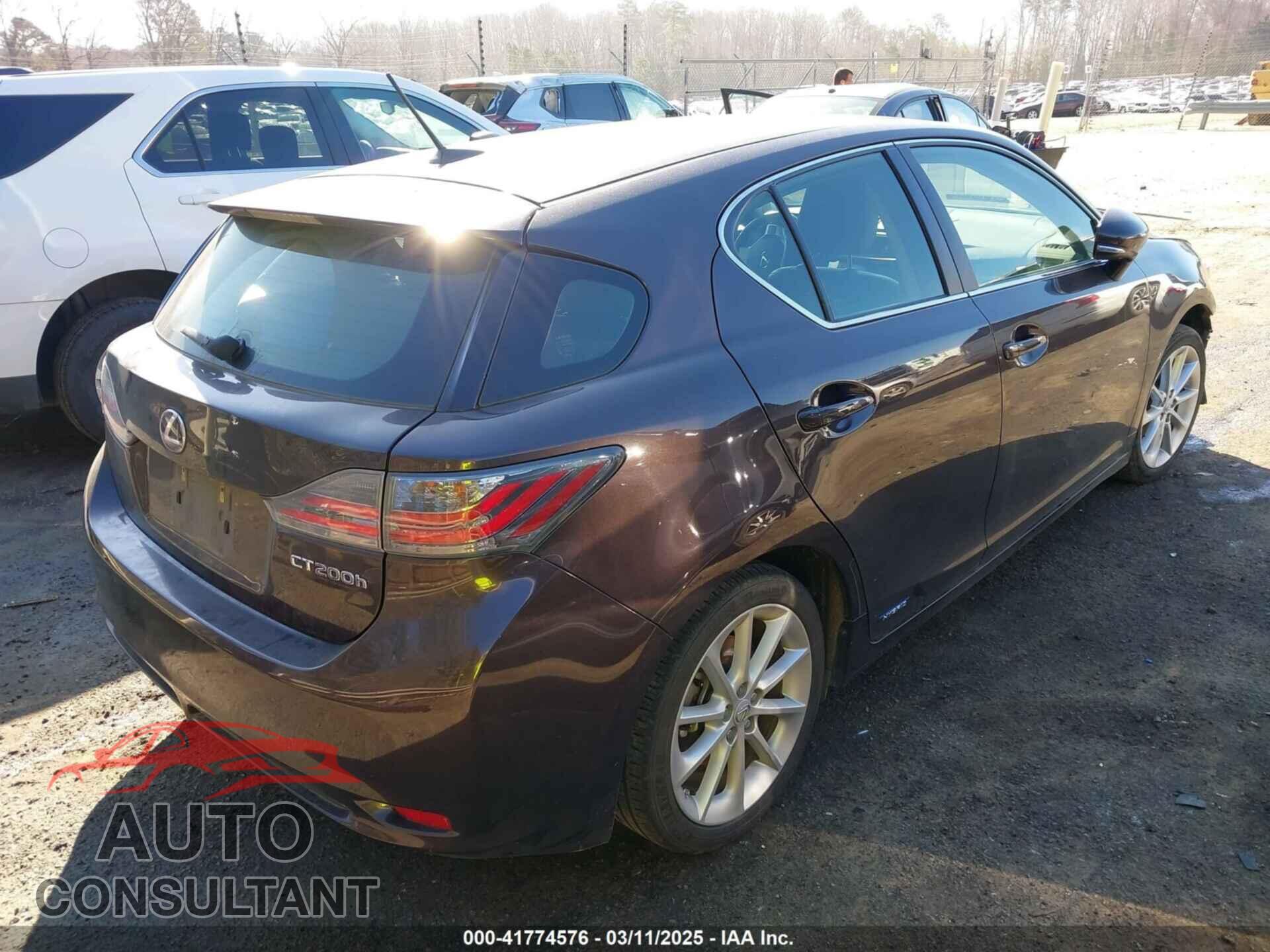 LEXUS CT 200H 2012 - JTHKD5BH6C2109616