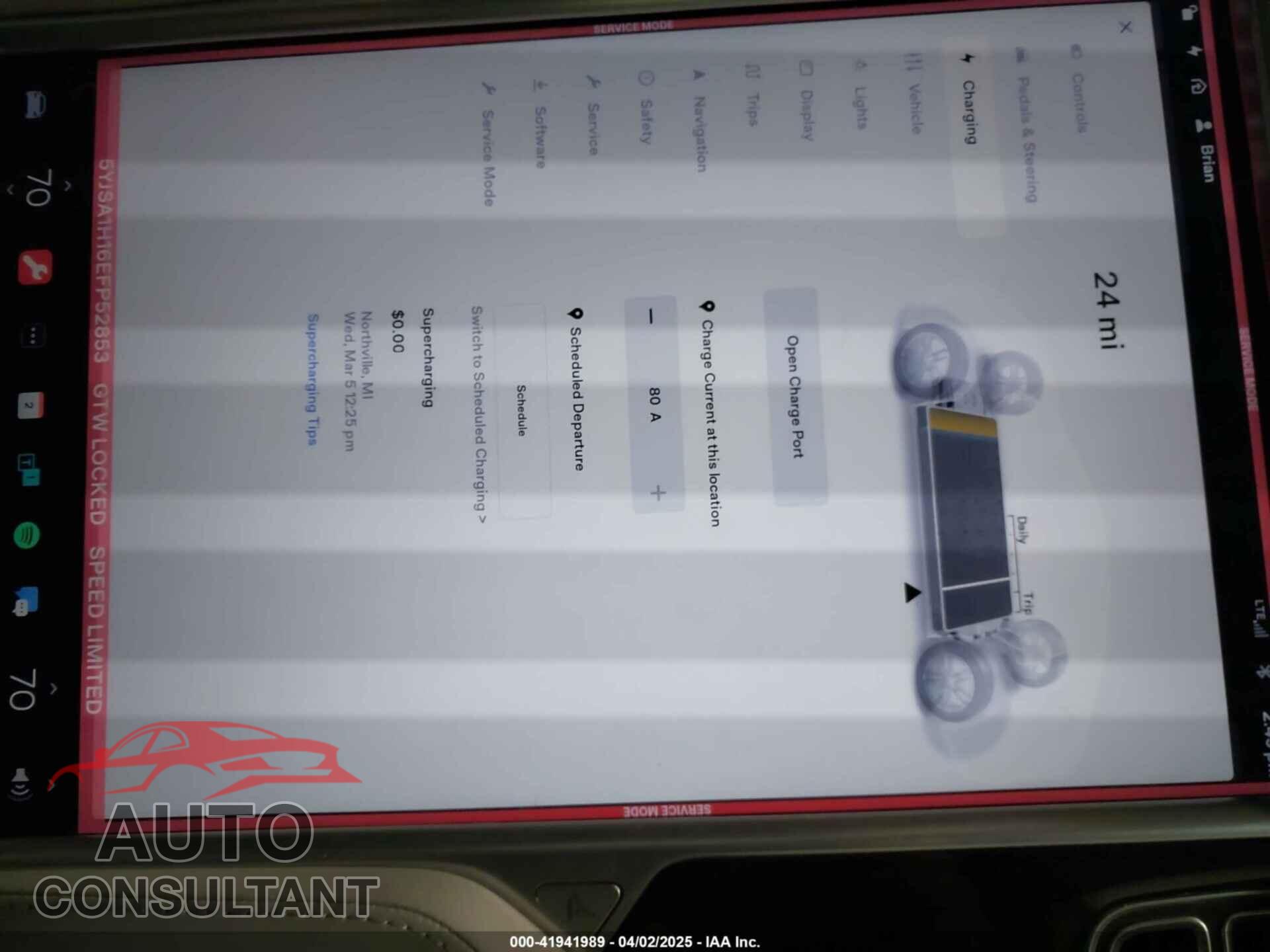 TESLA MODEL S 2014 - 5YJSA1H16EFP52853