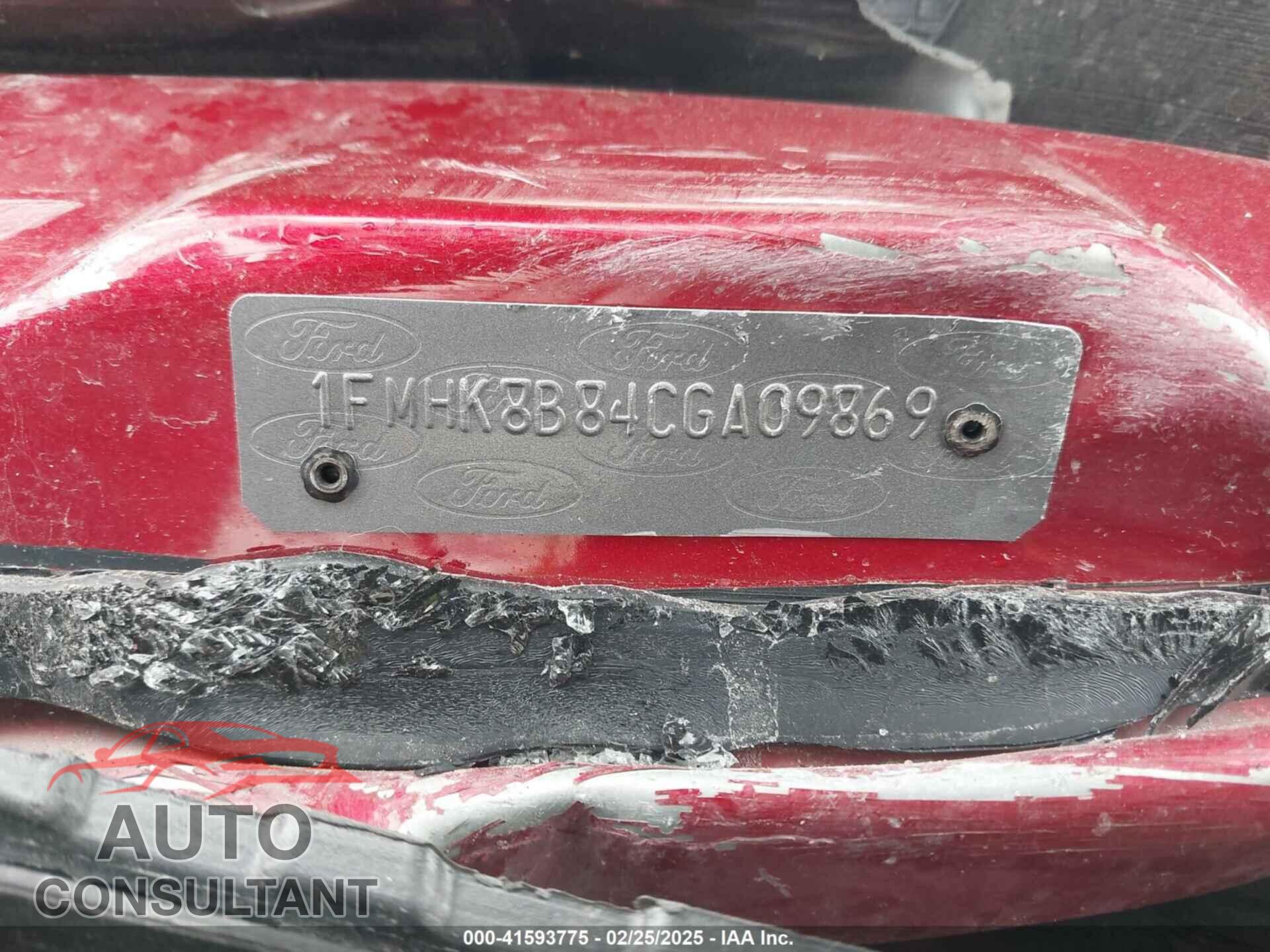FORD EXPLORER 2012 - 1FMHK8B84CGA09869