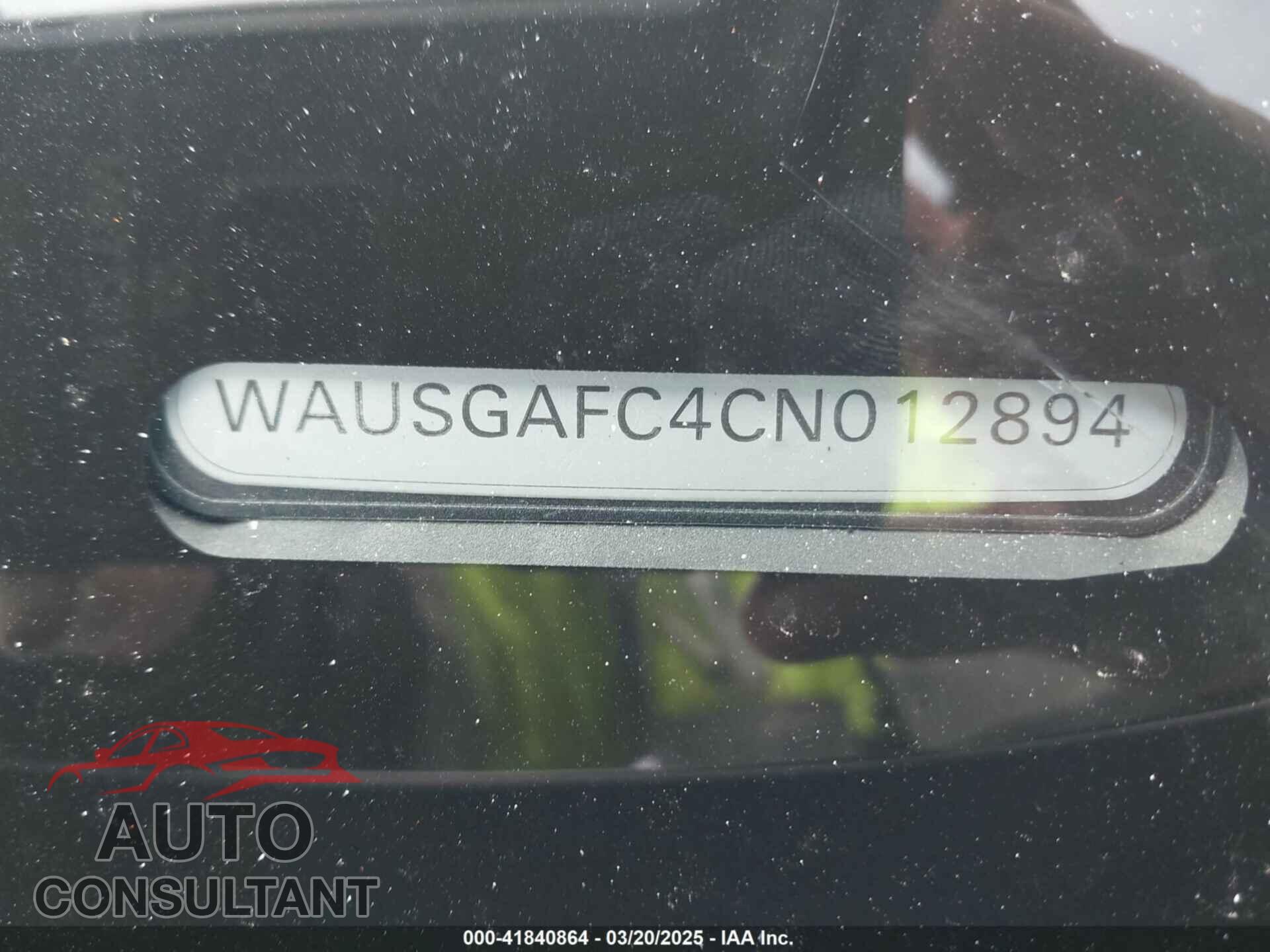 AUDI A7 2012 - WAUSGAFC4CN012894