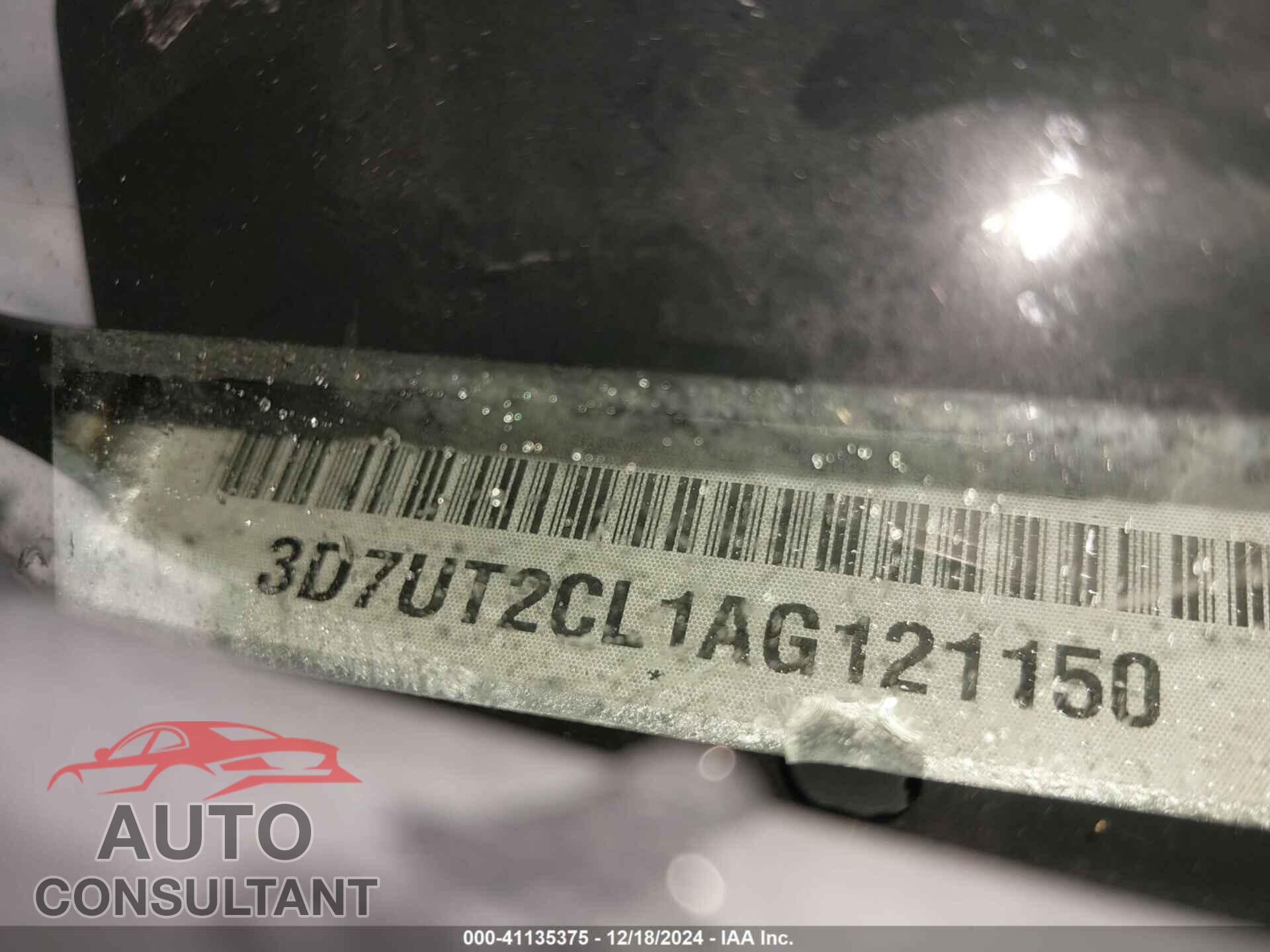 DODGE RAM 2500 2010 - 3D7UT2CL1AG121150