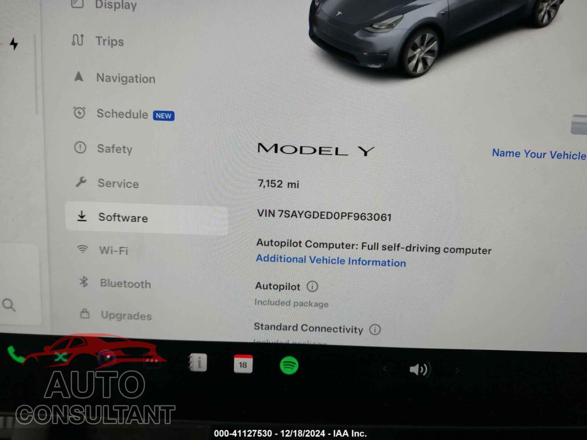TESLA MODEL Y 2023 - 7SAYGDED0PF963061