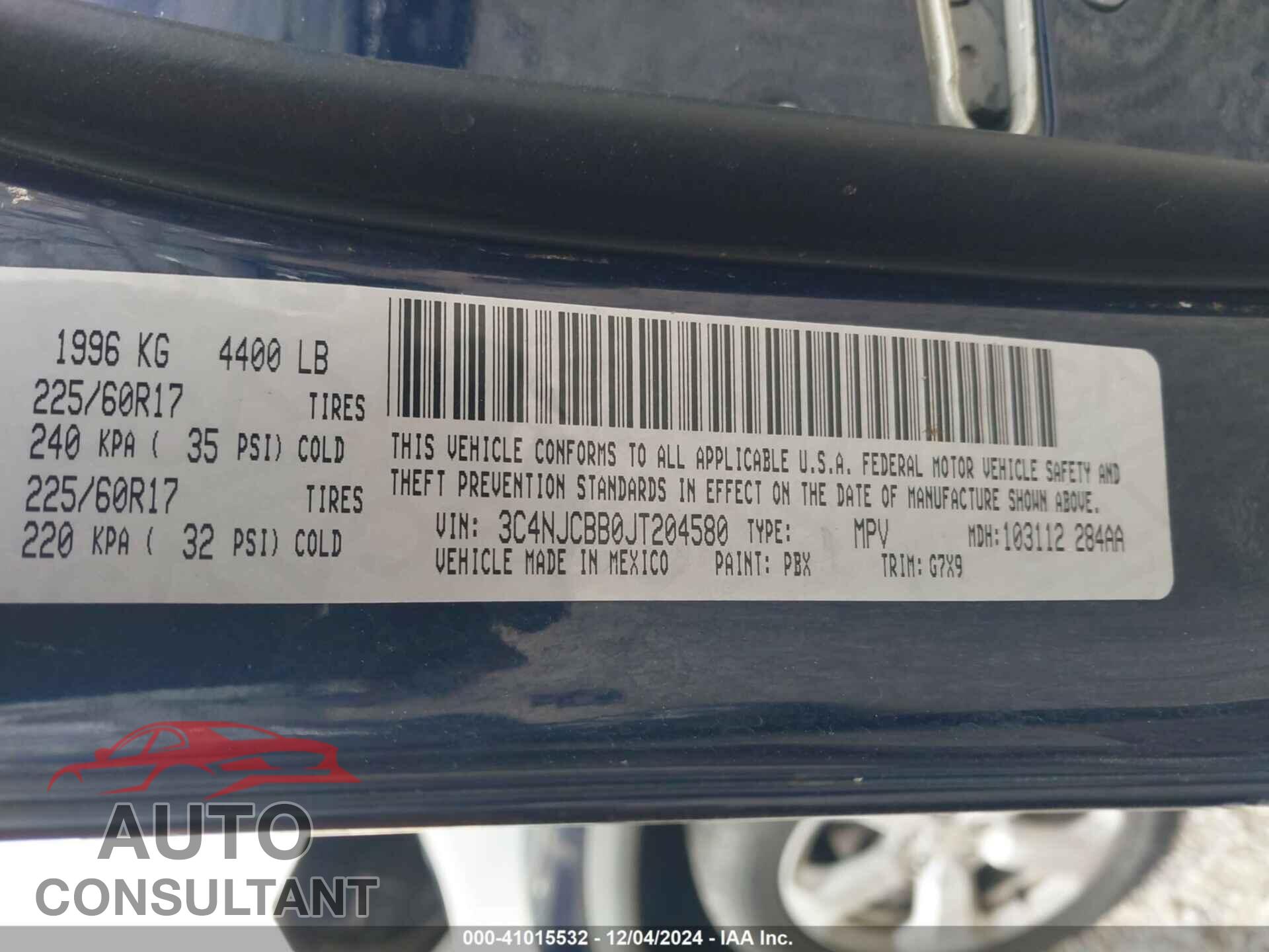 JEEP COMPASS 2018 - 3C4NJCBB0JT204580