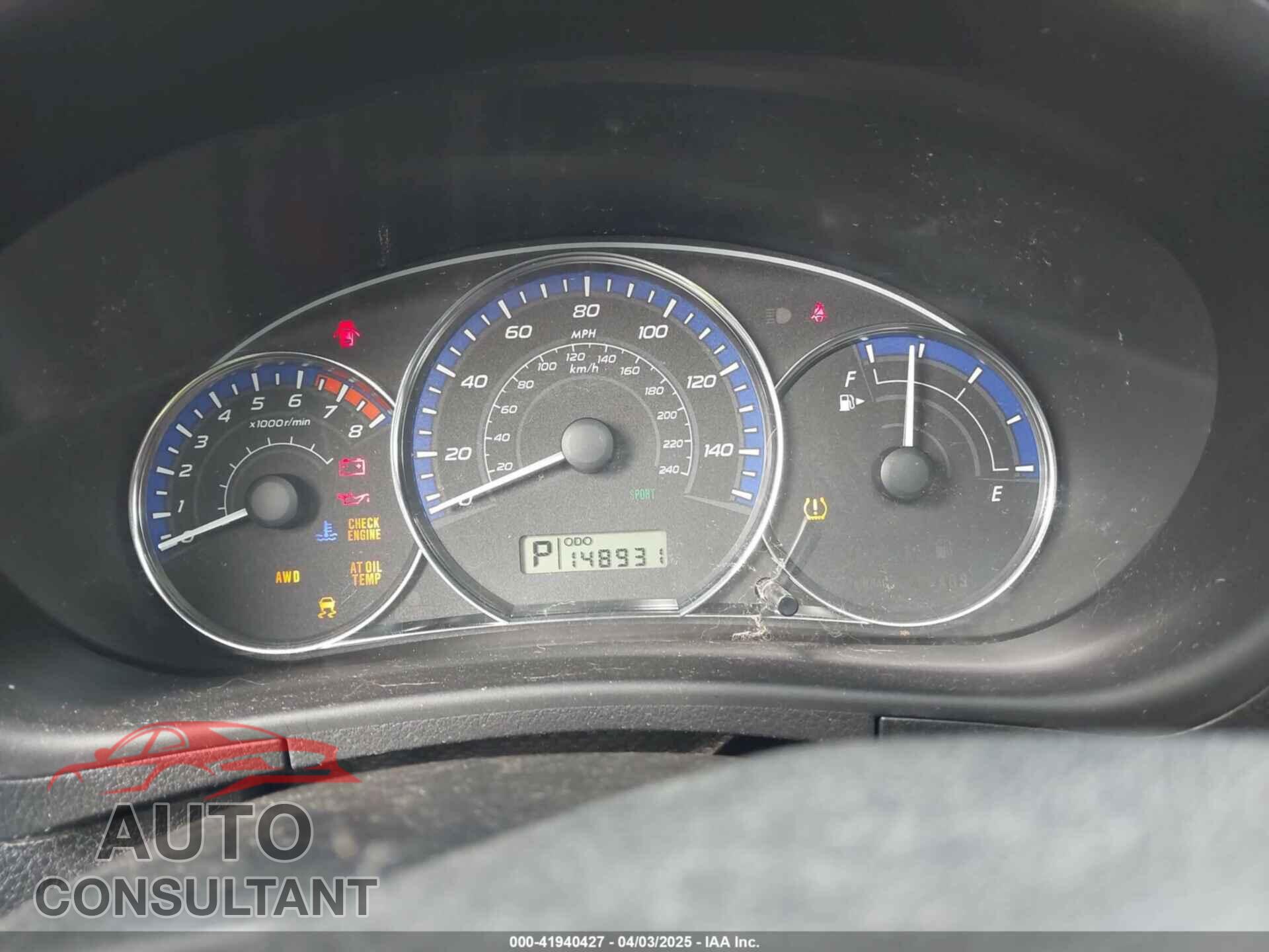 SUBARU FORESTER 2011 - JF2SHADC9BH724187