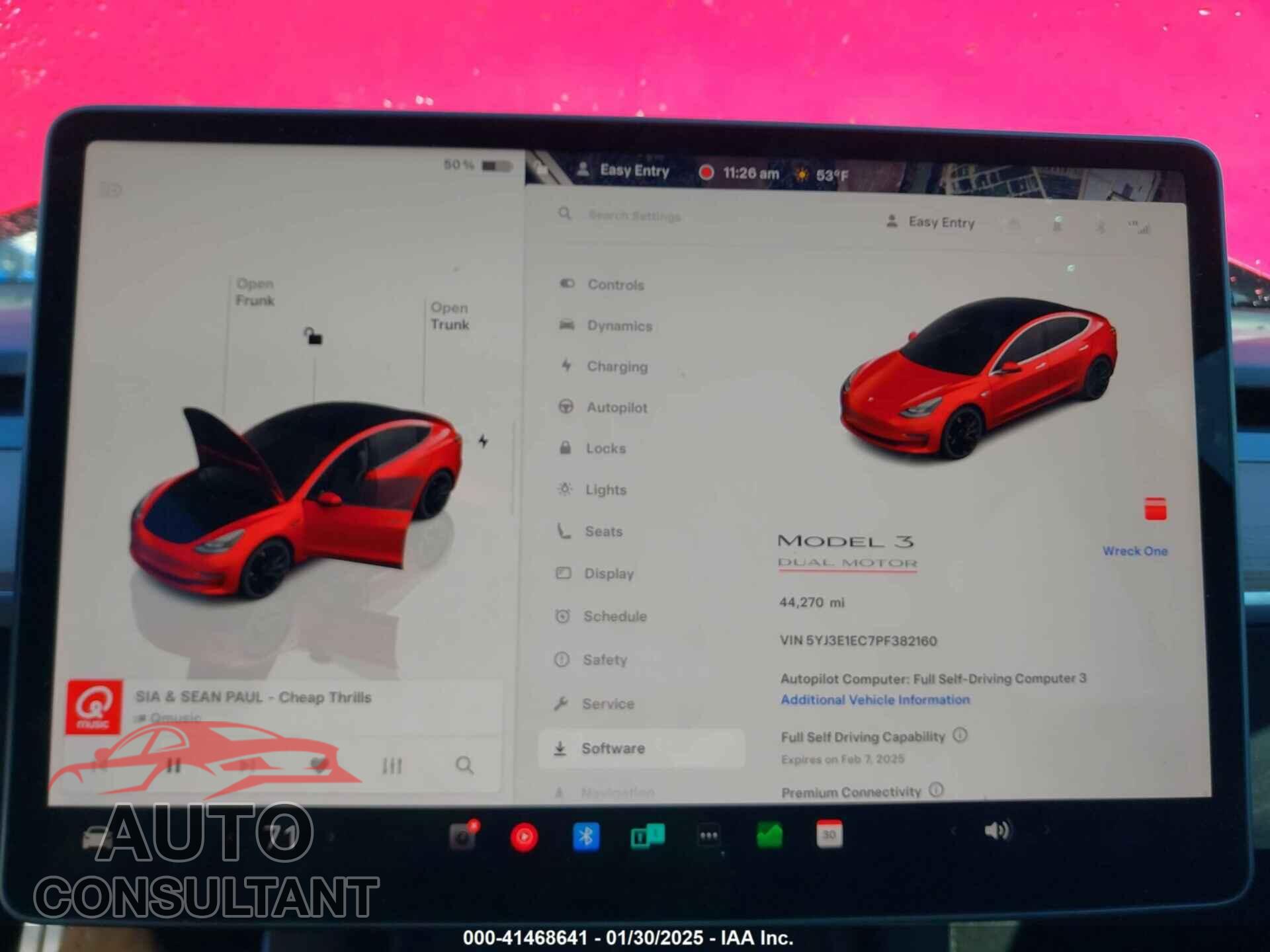 TESLA MODEL 3 2023 - 5YJ3E1EC7PF382160