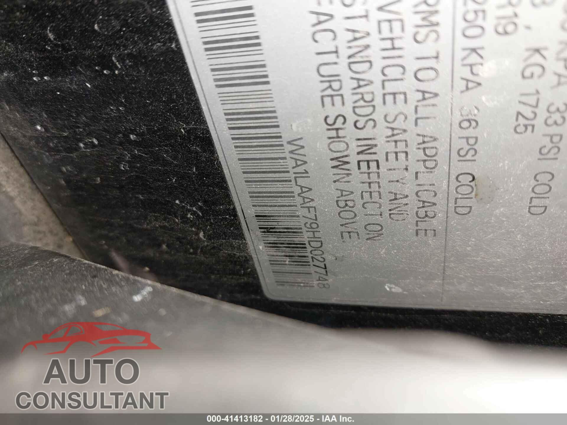 AUDI Q7 2017 - WA1LAAF79HD027748