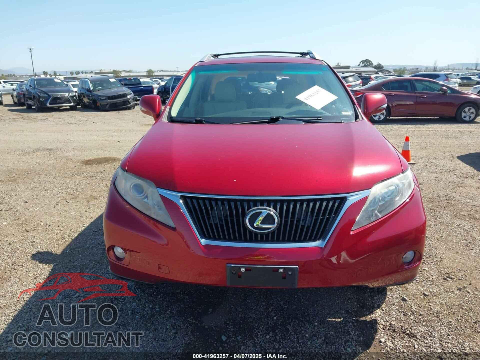 LEXUS RX 350 2011 - 2T2ZK1BA9BC050414